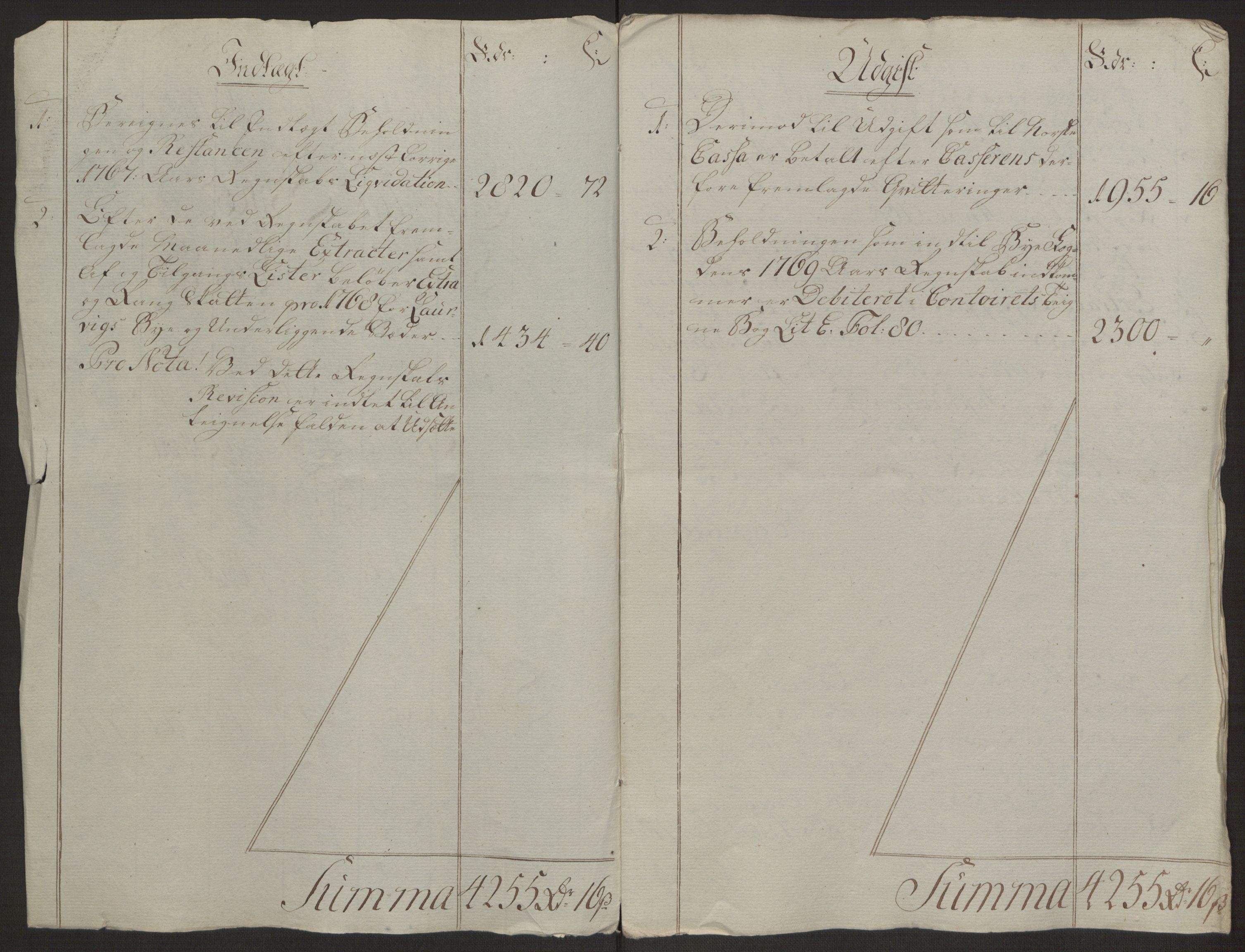 Rentekammeret inntil 1814, Reviderte regnskaper, Byregnskaper, AV/RA-EA-4066/R/Ri/L0183/0001: [I4] Kontribusjonsregnskap / Ekstraskatt, 1762-1768, p. 454