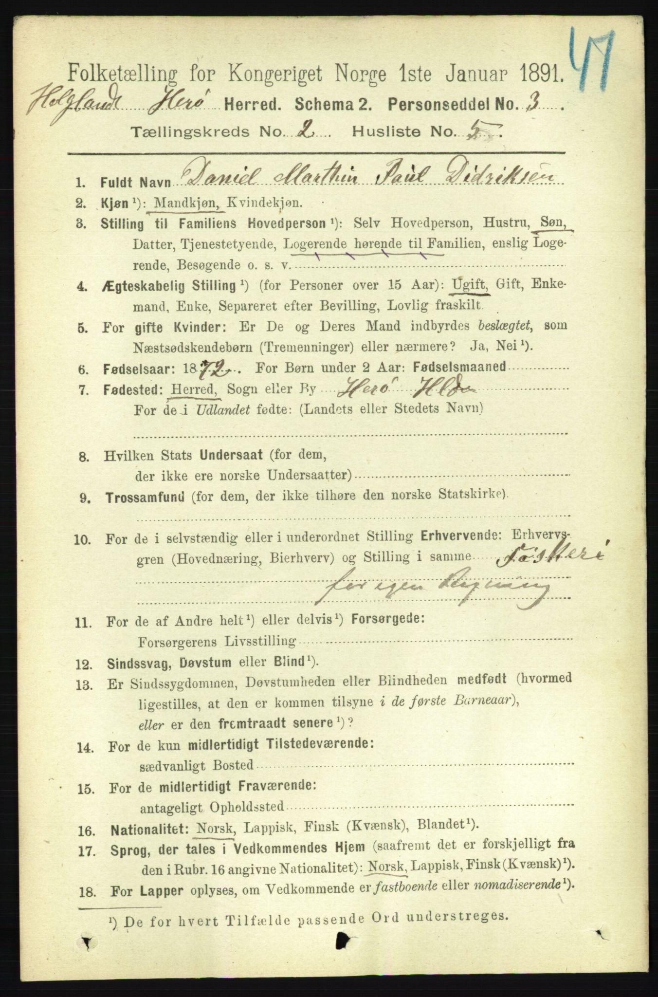 RA, 1891 census for 1818 Herøy, 1891, p. 269