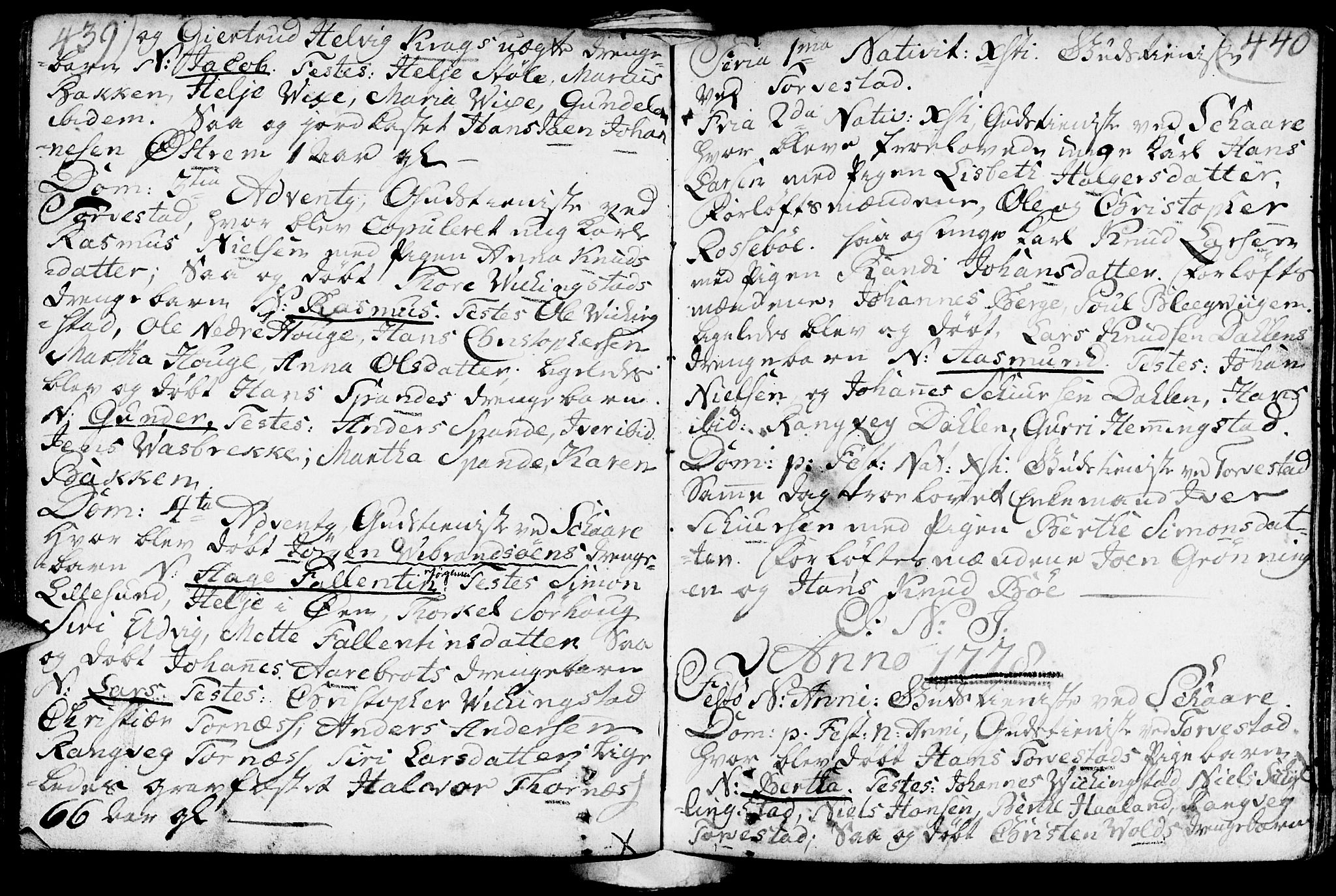 Torvastad sokneprestkontor, AV/SAST-A -101857/H/Ha/Haa/L0001: Parish register (official) no. A 1, 1753-1800, p. 439-440