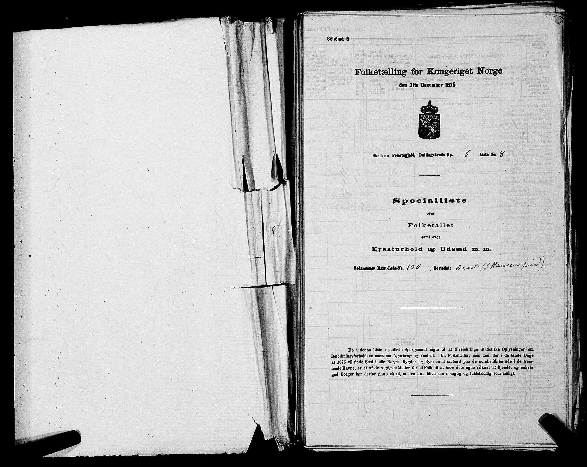 RA, 1875 census for 0231P Skedsmo, 1875, p. 1126