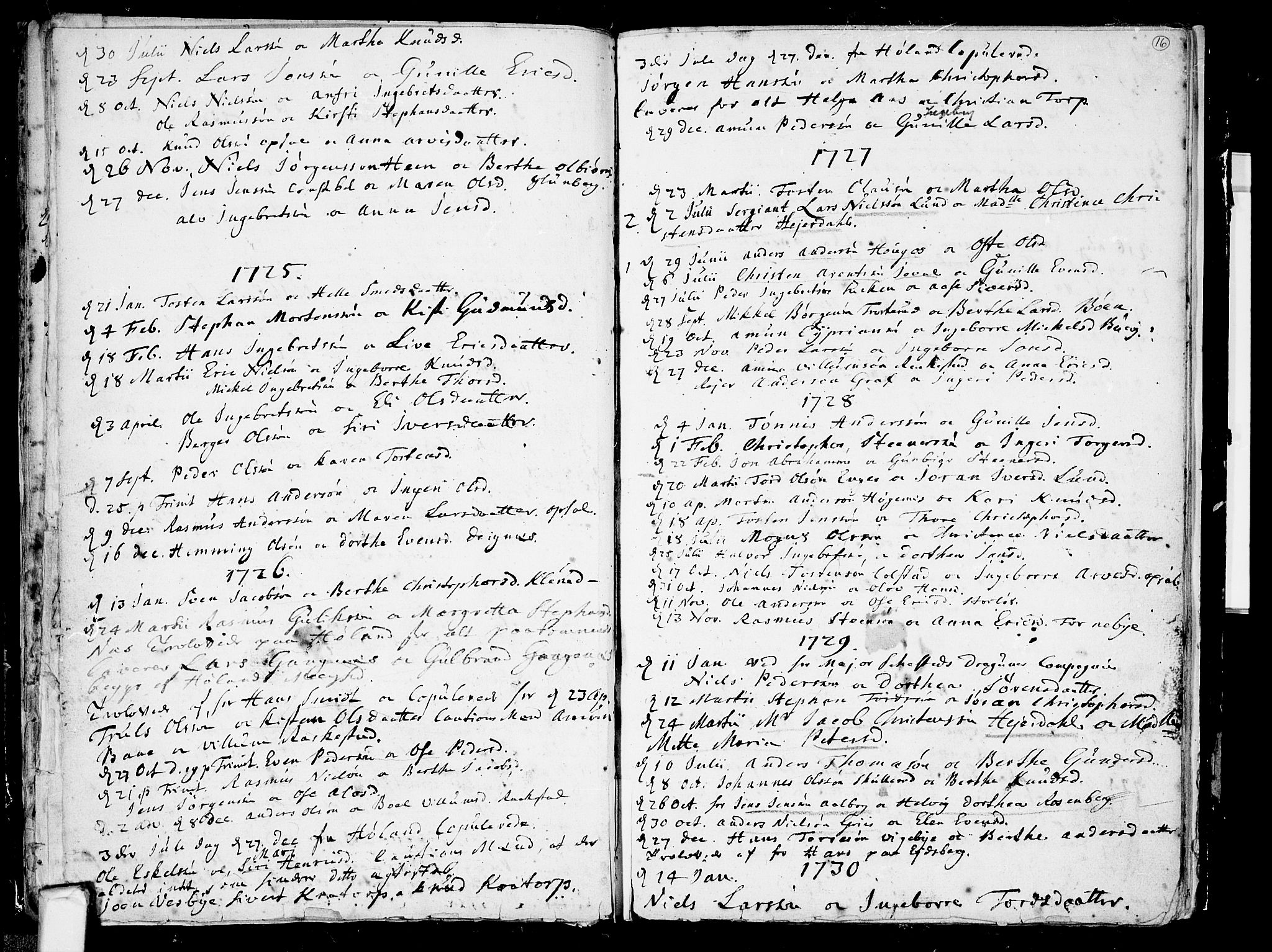 Rødenes prestekontor Kirkebøker, AV/SAO-A-2005/F/Fa/L0001: Parish register (official) no.  I 1, 1721-1732, p. 16