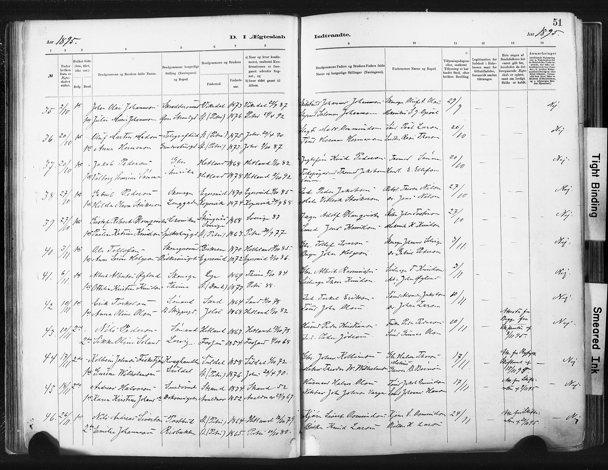 St. Johannes sokneprestkontor, SAST/A-101814/001/30/30BA/L0003: Parish register (official) no. A 3, 1885-1910, p. 51
