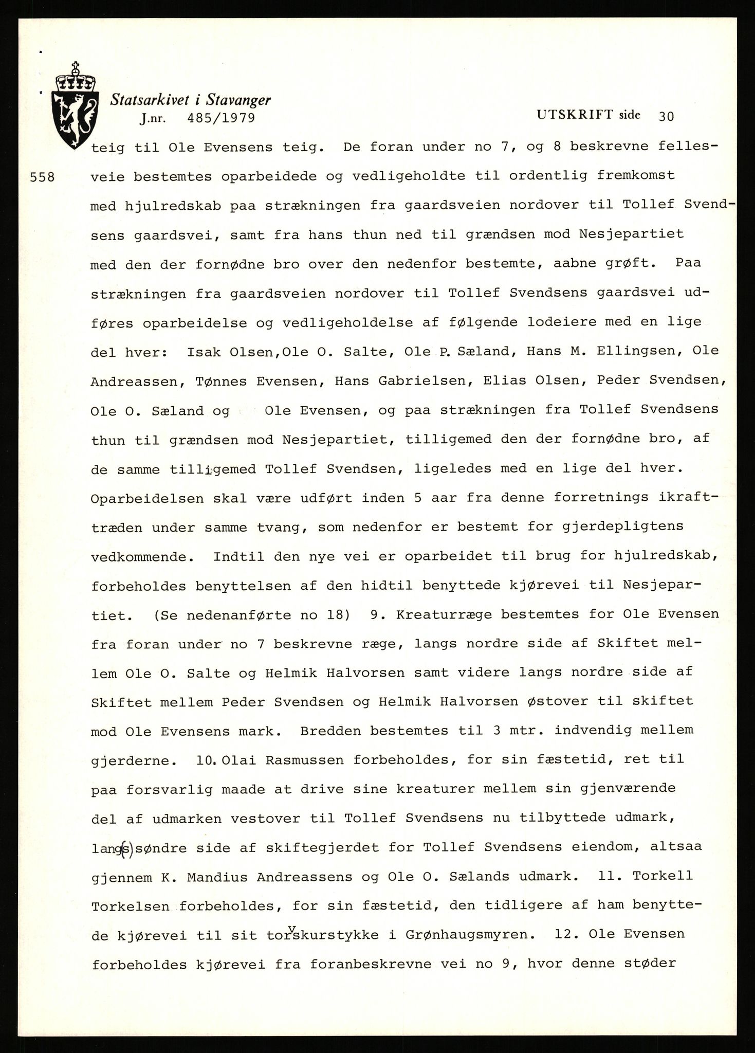 Statsarkivet i Stavanger, AV/SAST-A-101971/03/Y/Yj/L0041: Avskrifter sortert etter gårdsnavn: Hustveit i Vikedal - Høivik indre, 1750-1930, p. 441