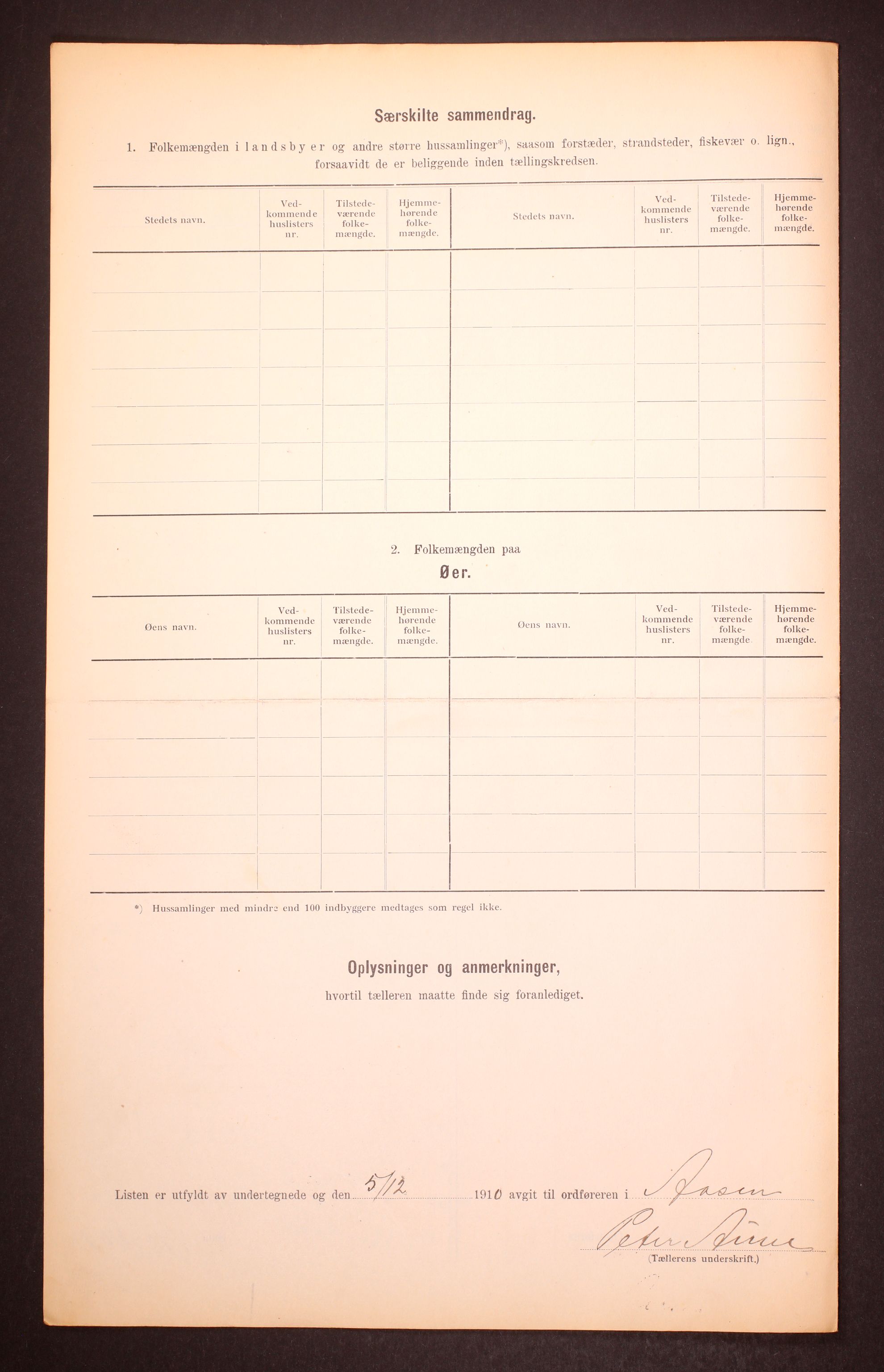 RA, 1910 census for Åsen, 1910, p. 9