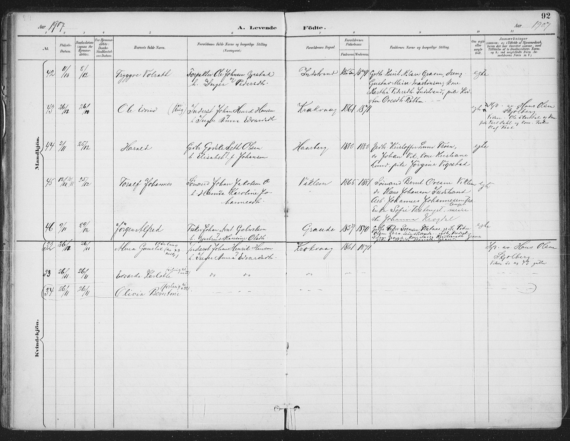 Ministerialprotokoller, klokkerbøker og fødselsregistre - Sør-Trøndelag, AV/SAT-A-1456/659/L0743: Parish register (official) no. 659A13, 1893-1910, p. 92