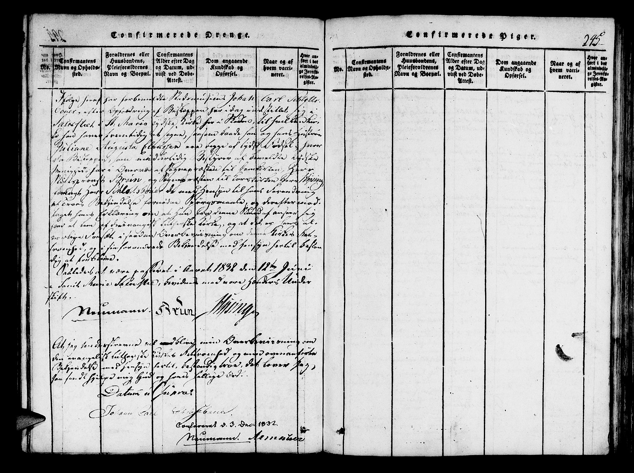 Mariakirken Sokneprestembete, AV/SAB-A-76901/H/Haa/L0005: Parish register (official) no. A 5, 1815-1845, p. 245