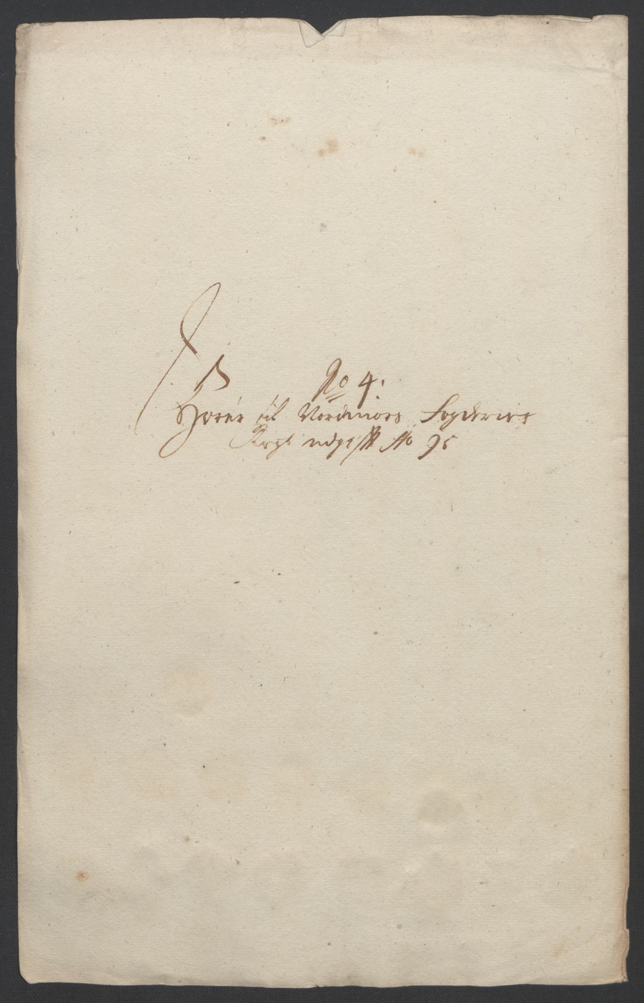 Rentekammeret inntil 1814, Reviderte regnskaper, Fogderegnskap, AV/RA-EA-4092/R56/L3736: Fogderegnskap Nordmøre, 1694-1696, p. 308