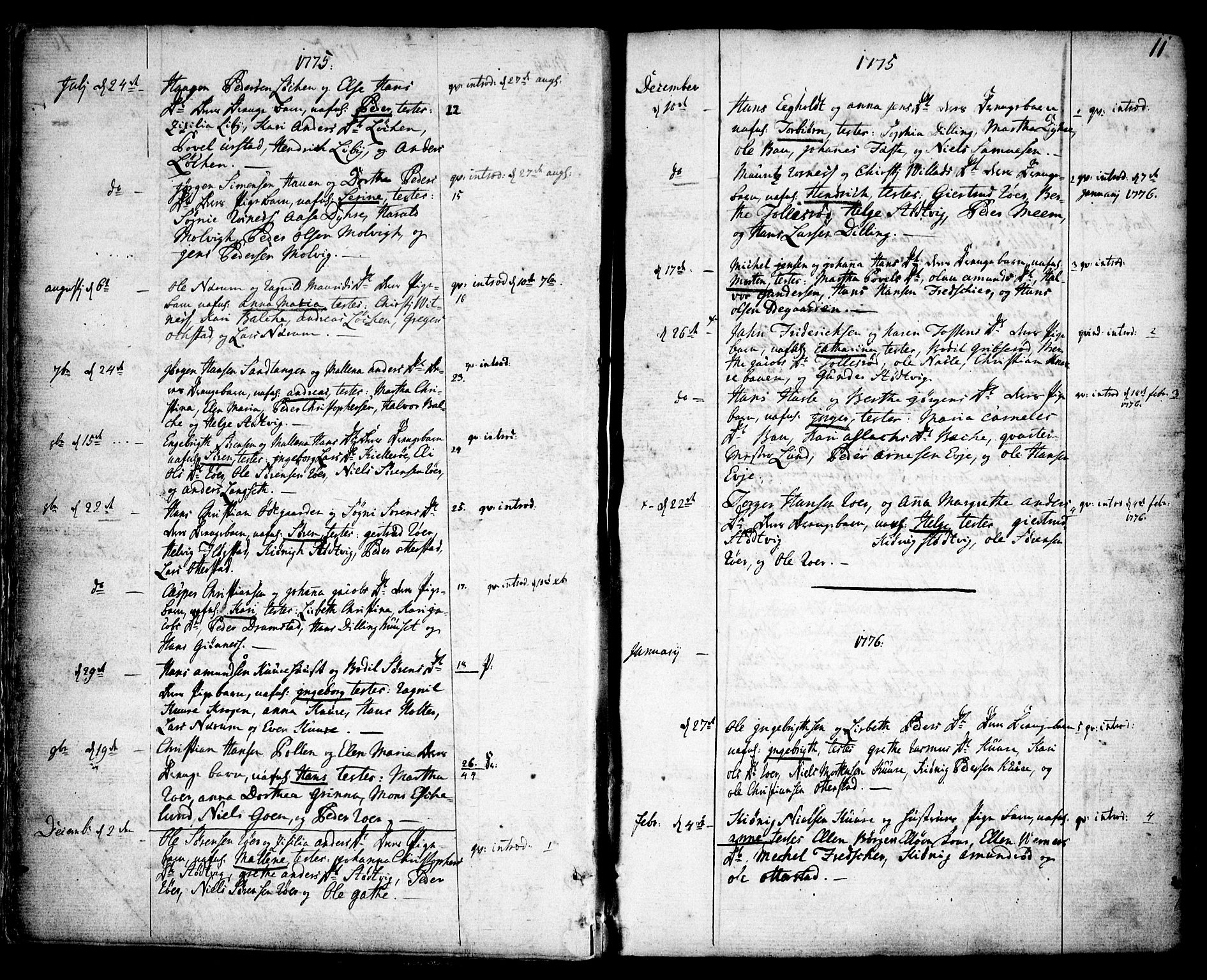 Rygge prestekontor Kirkebøker, SAO/A-10084b/F/Fa/L0002: Parish register (official) no. 2, 1771-1814, p. 11