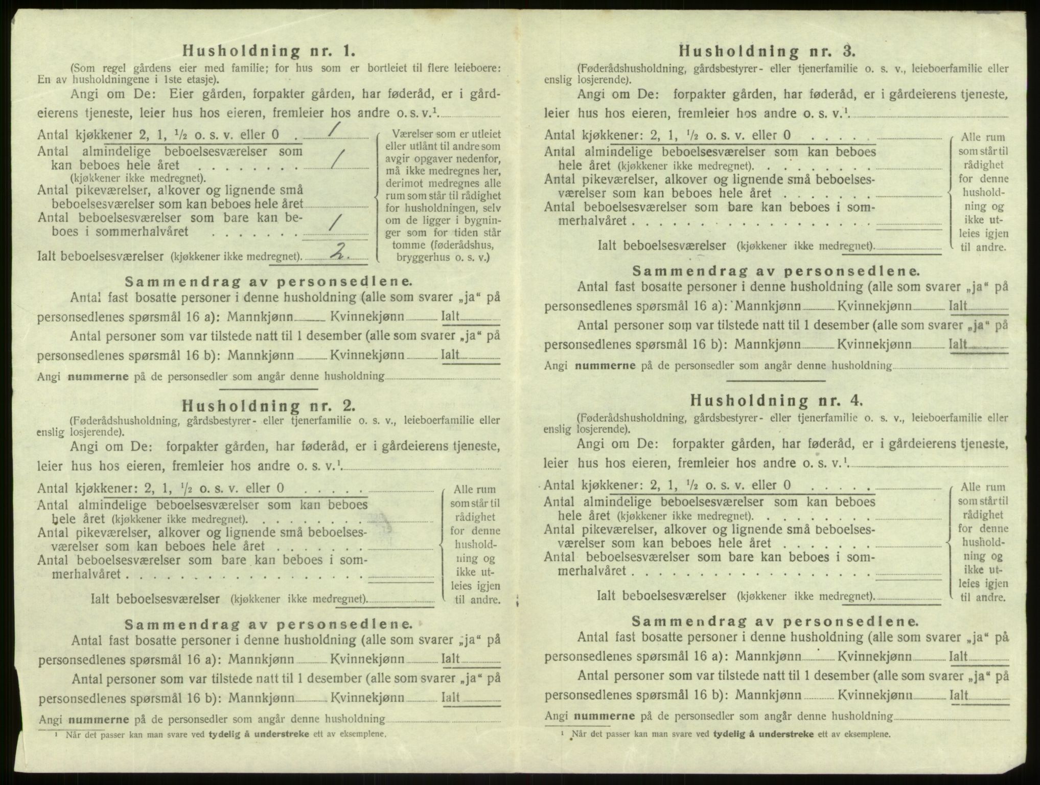 SAB, 1920 census for Borgund, 1920, p. 89