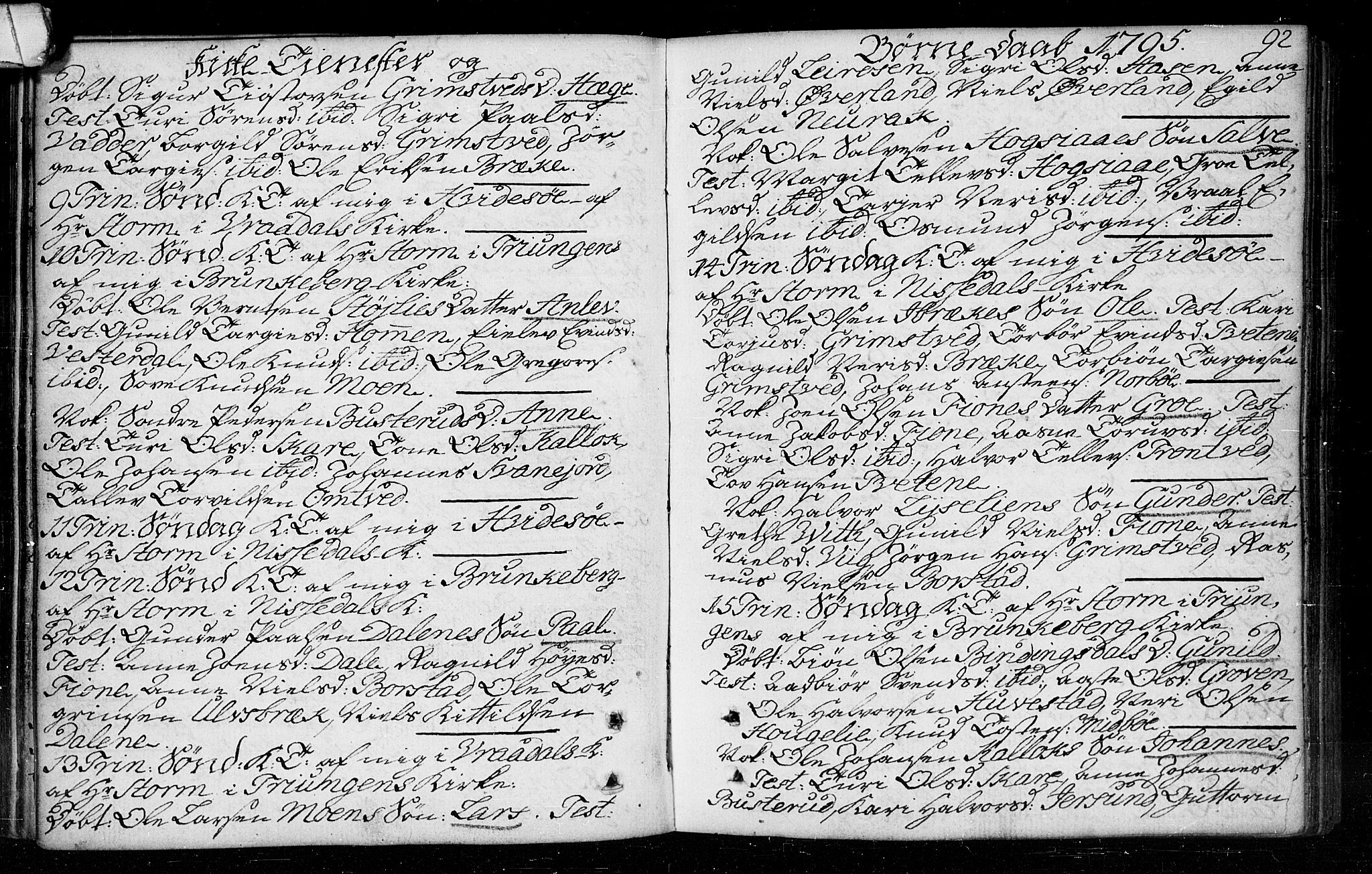 Kviteseid kirkebøker, SAKO/A-276/F/Fa/L0003: Parish register (official) no. I 3, 1787-1799, p. 92