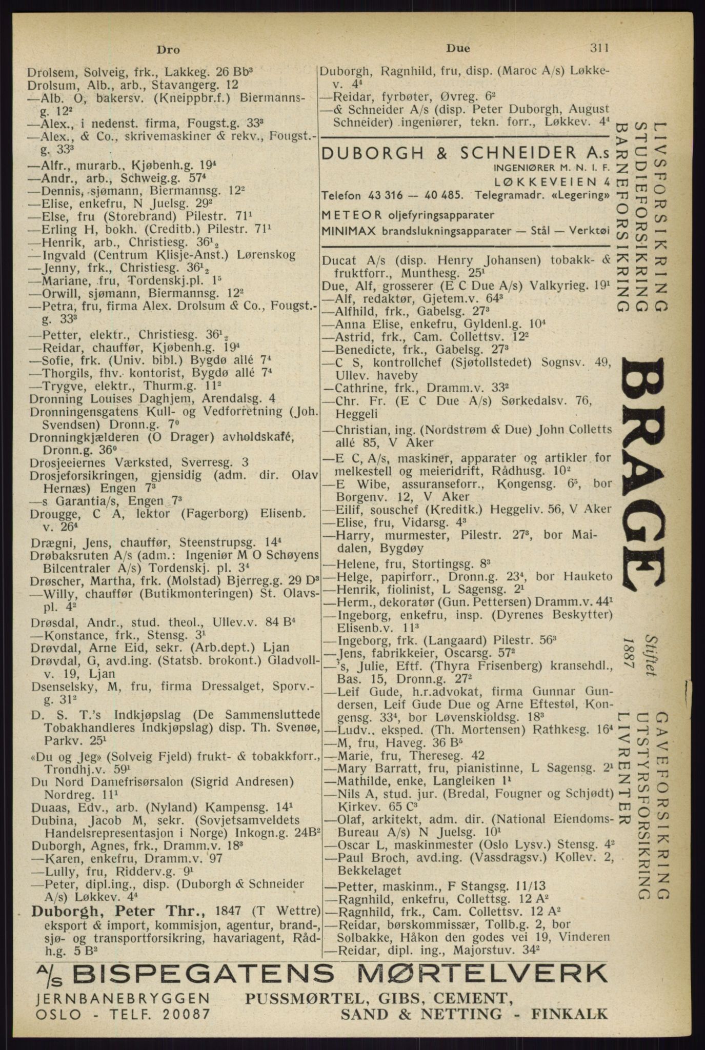 Kristiania/Oslo adressebok, PUBL/-, 1933, p. 311