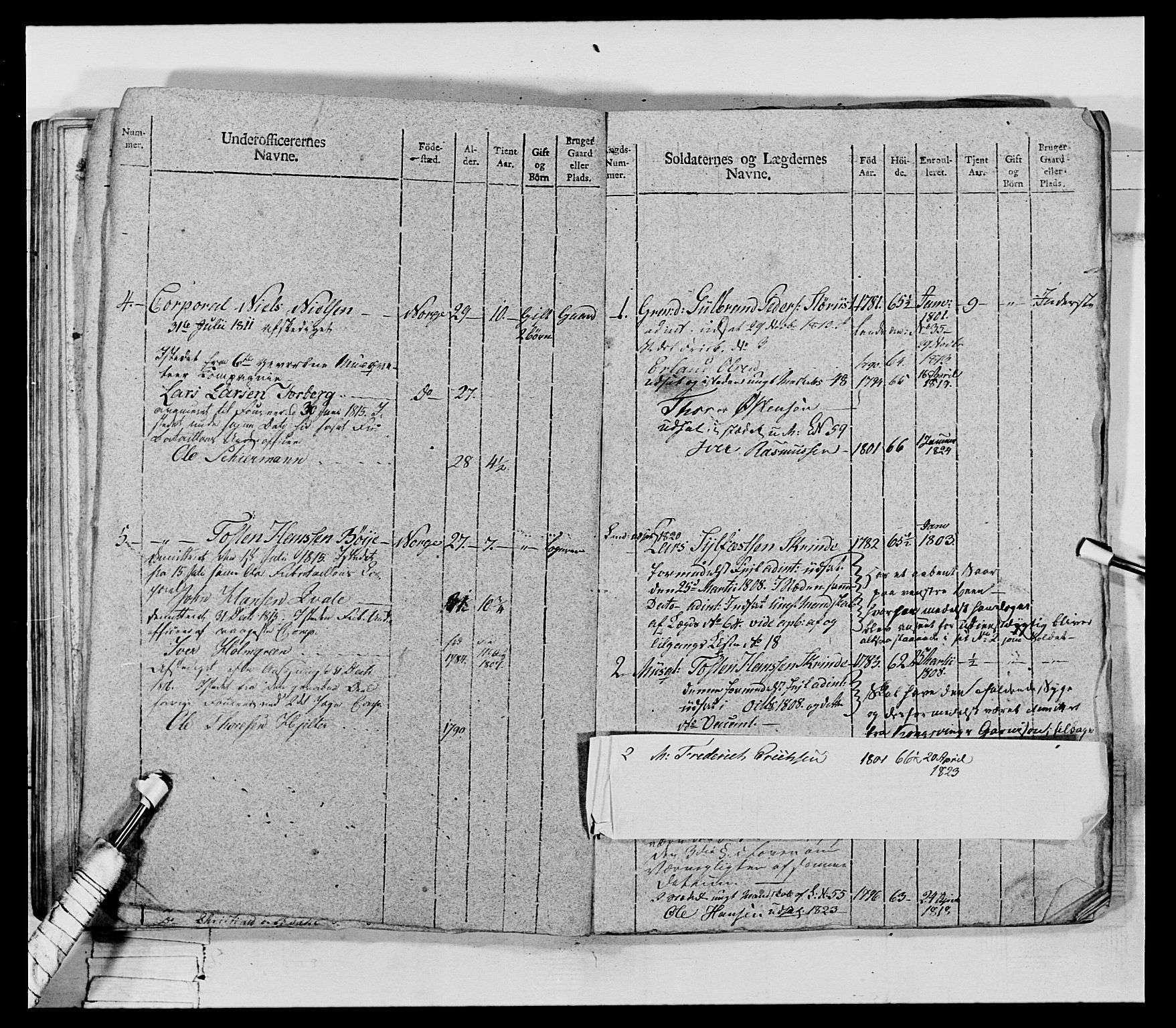 Generalitets- og kommissariatskollegiet, Det kongelige norske kommissariatskollegium, AV/RA-EA-5420/E/Eh/L0069: Opplandske gevorbne infanteriregiment, 1810-1818, p. 165