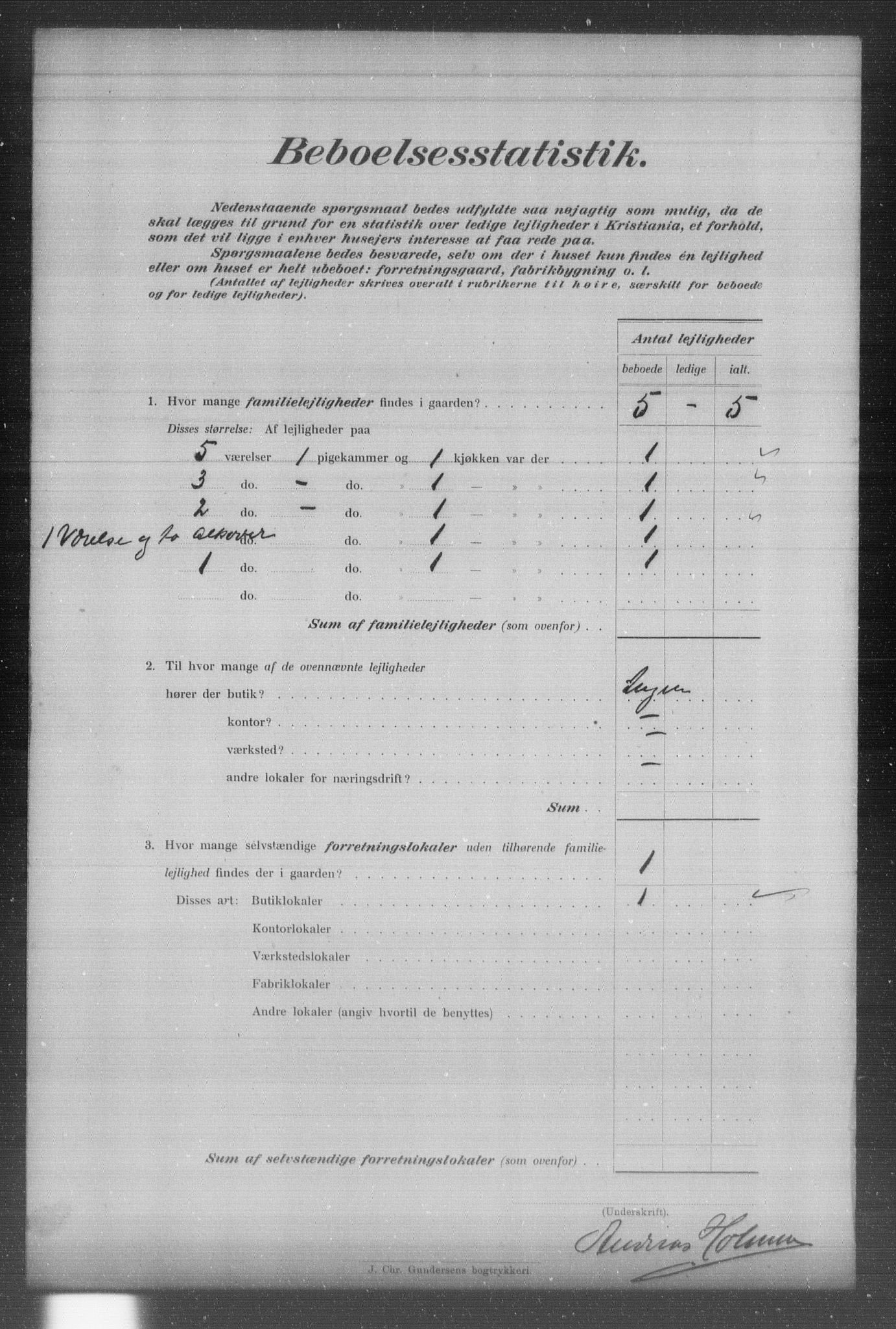 OBA, Municipal Census 1903 for Kristiania, 1903, p. 10574