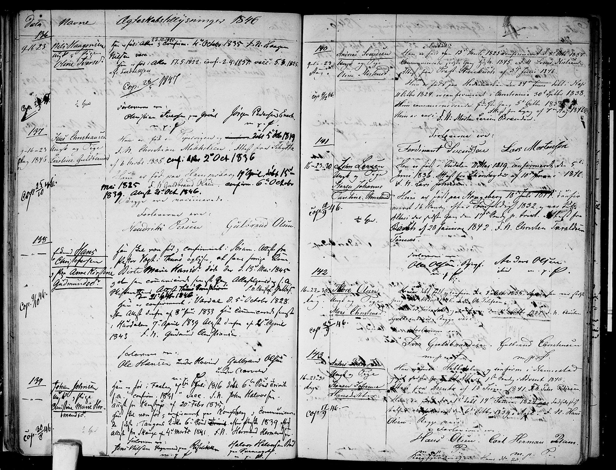 Aker prestekontor kirkebøker, AV/SAO-A-10861/H/L0003: Banns register no. 3, 1845-1848