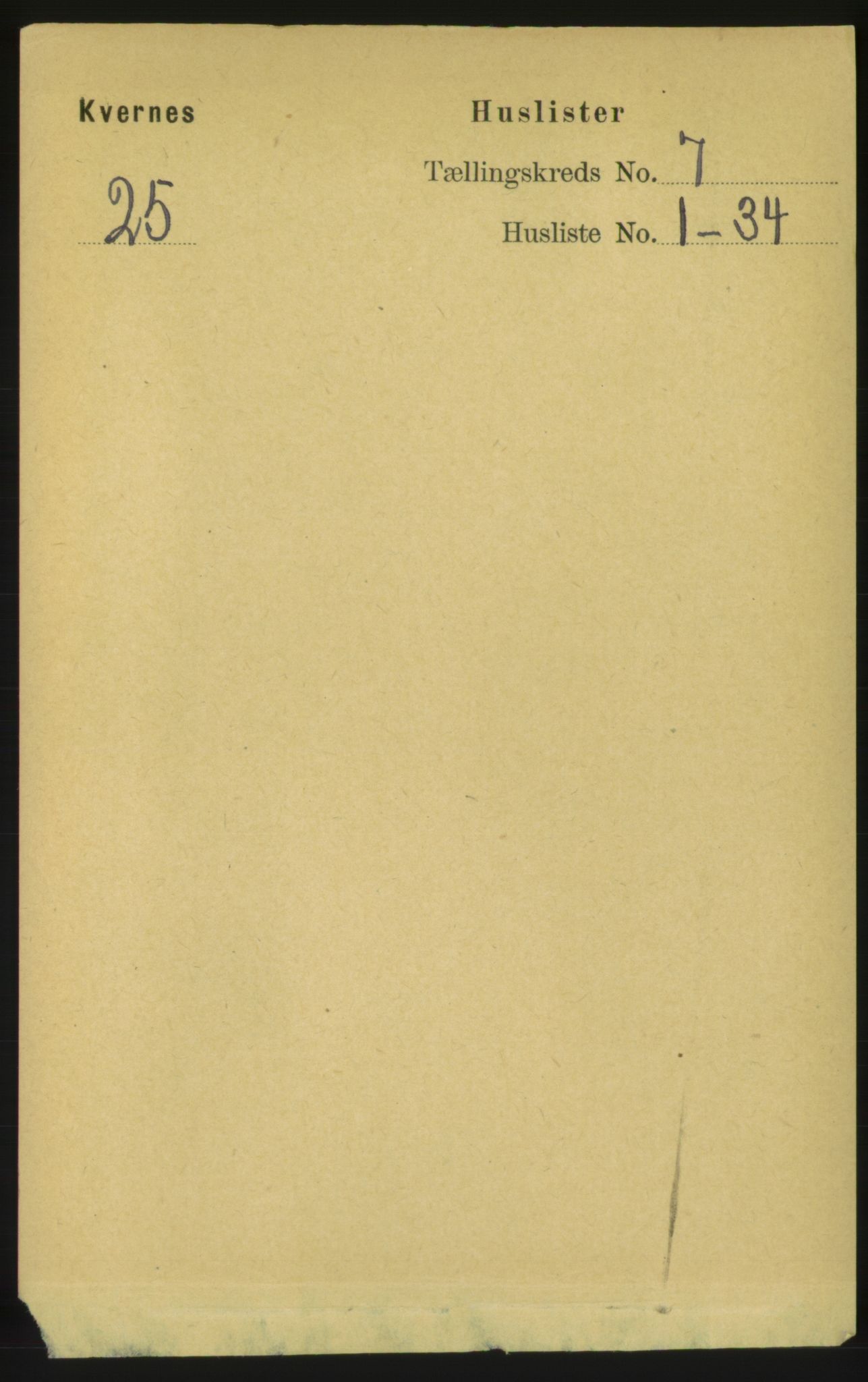 RA, 1891 census for 1553 Kvernes, 1891, p. 3211