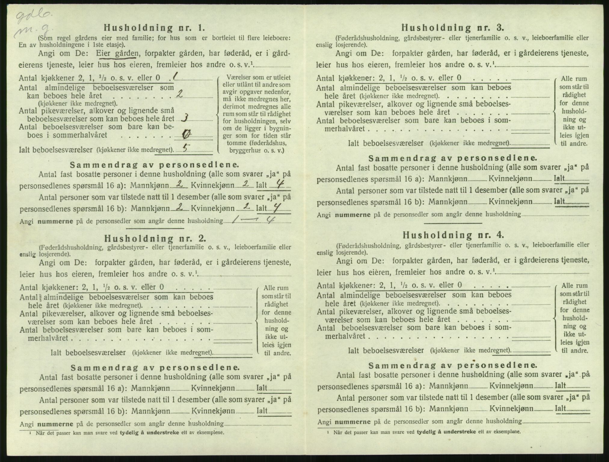 SAT, 1920 census for Sande (MR), 1920, p. 673