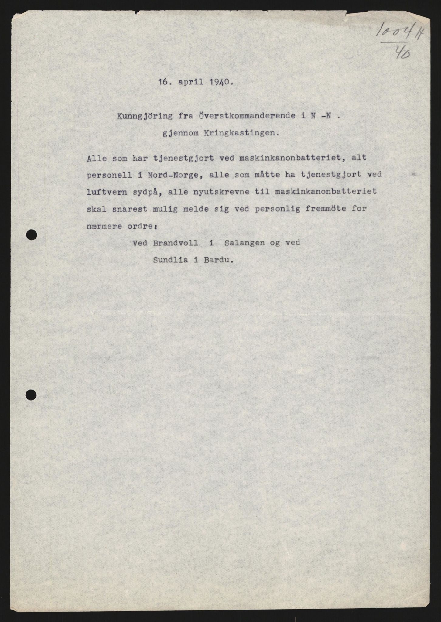 Forsvaret, Forsvarets krigshistoriske avdeling, AV/RA-RAFA-2017/Y/Yb/L0122: II-C-11-600  -  6. Divisjon med avdelinger, 1940, p. 6