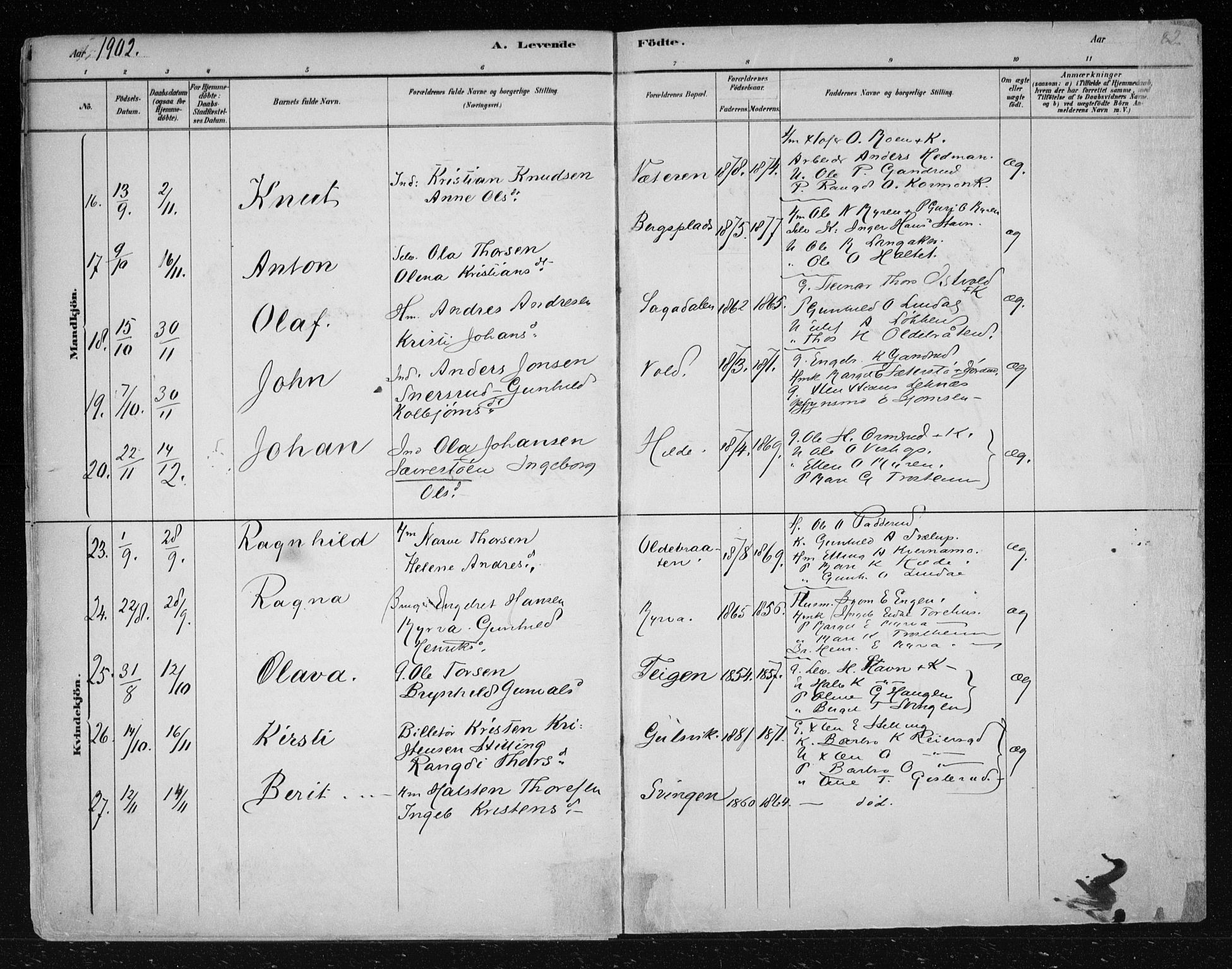 Nes kirkebøker, AV/SAKO-A-236/F/Fa/L0012: Parish register (official) no. 12, 1881-1917, p. 82