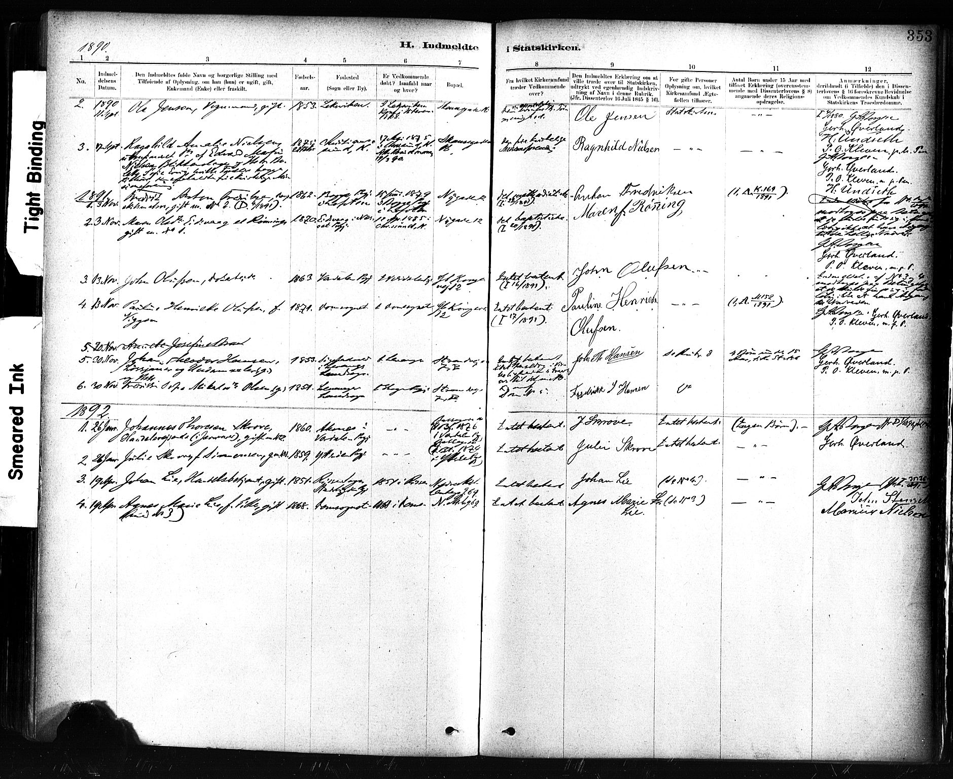 Ministerialprotokoller, klokkerbøker og fødselsregistre - Sør-Trøndelag, AV/SAT-A-1456/604/L0189: Parish register (official) no. 604A10, 1878-1892, p. 353