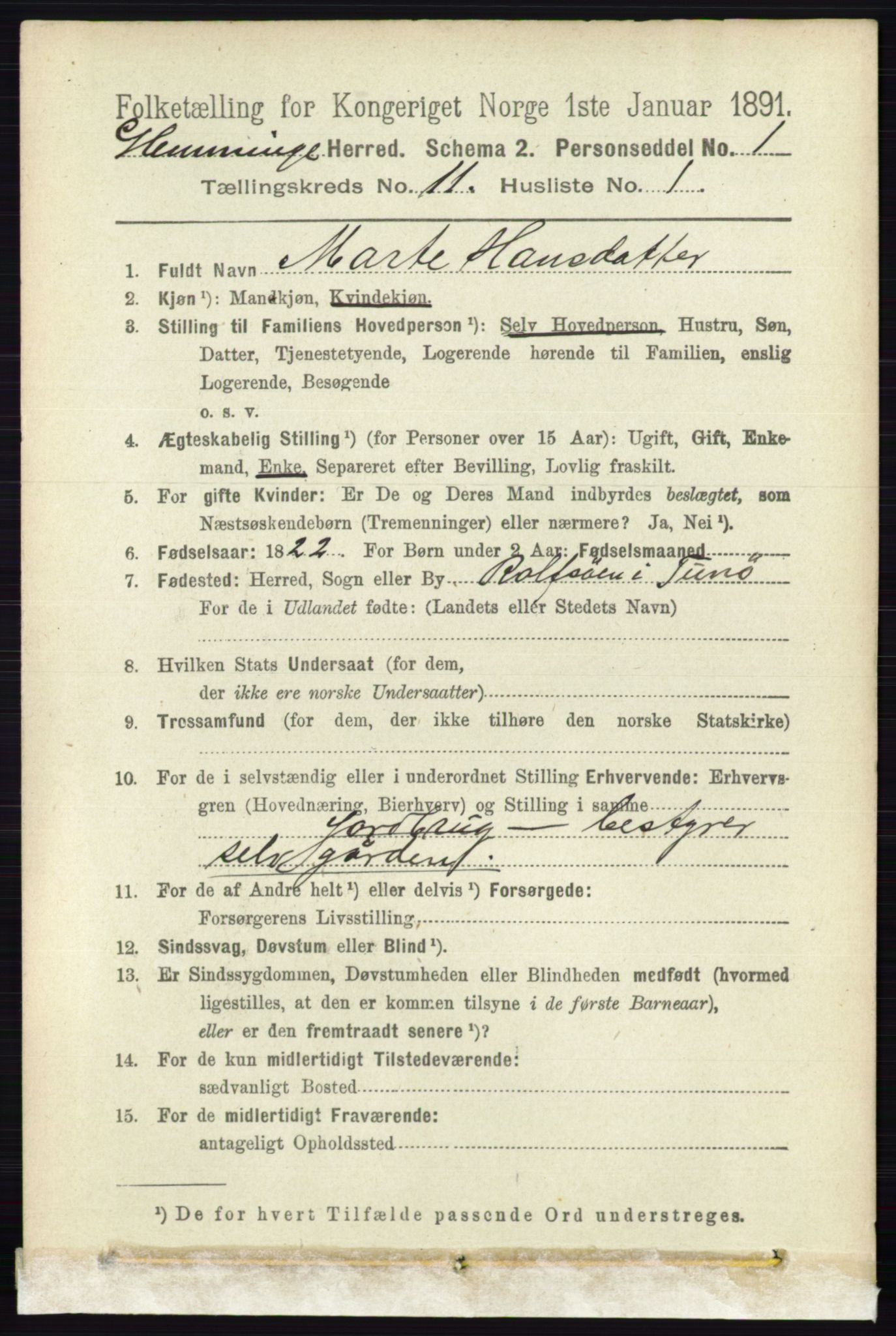 RA, 1891 census for 0132 Glemmen, 1891, p. 10568