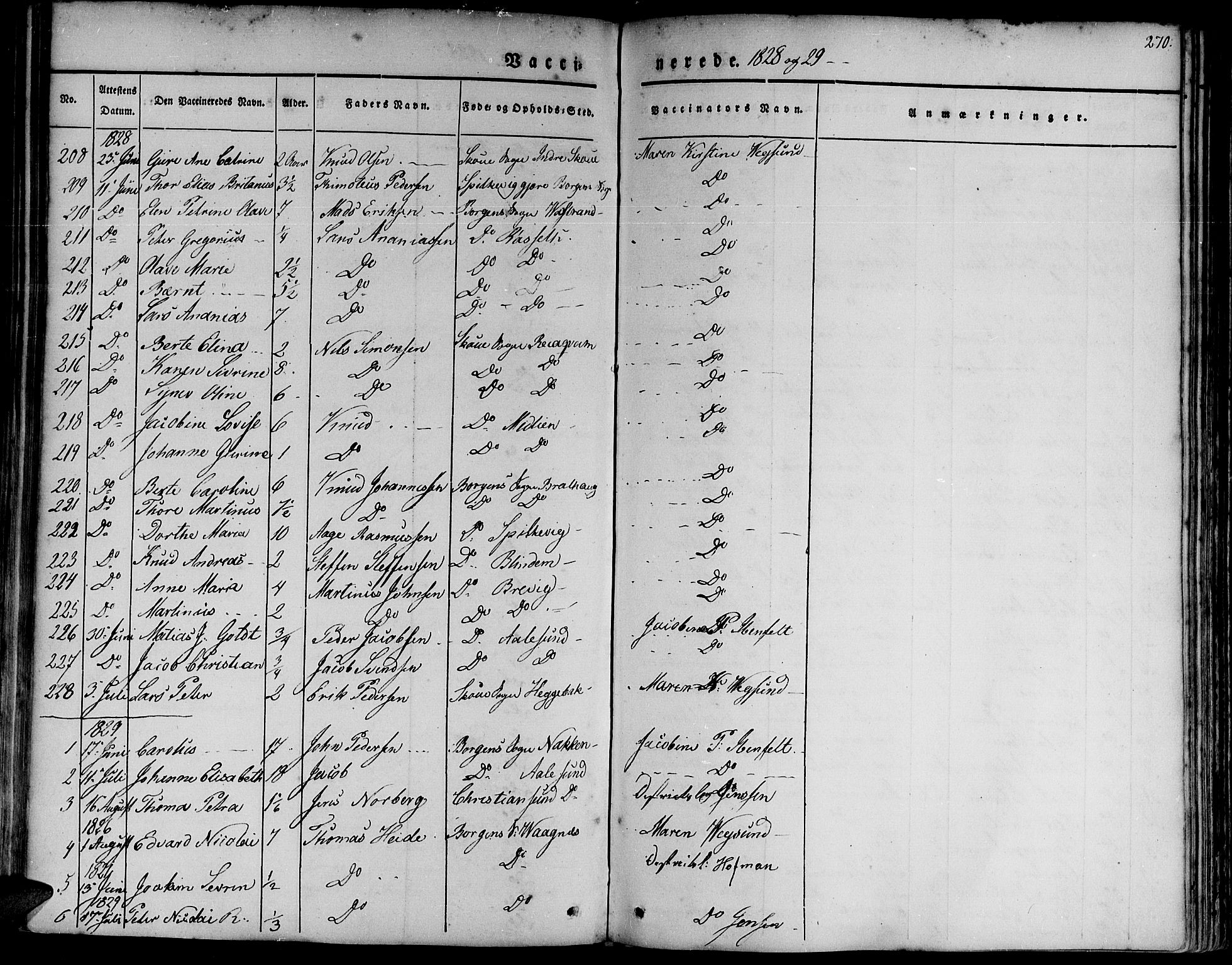 Ministerialprotokoller, klokkerbøker og fødselsregistre - Møre og Romsdal, AV/SAT-A-1454/528/L0395: Parish register (official) no. 528A06, 1828-1839, p. 270