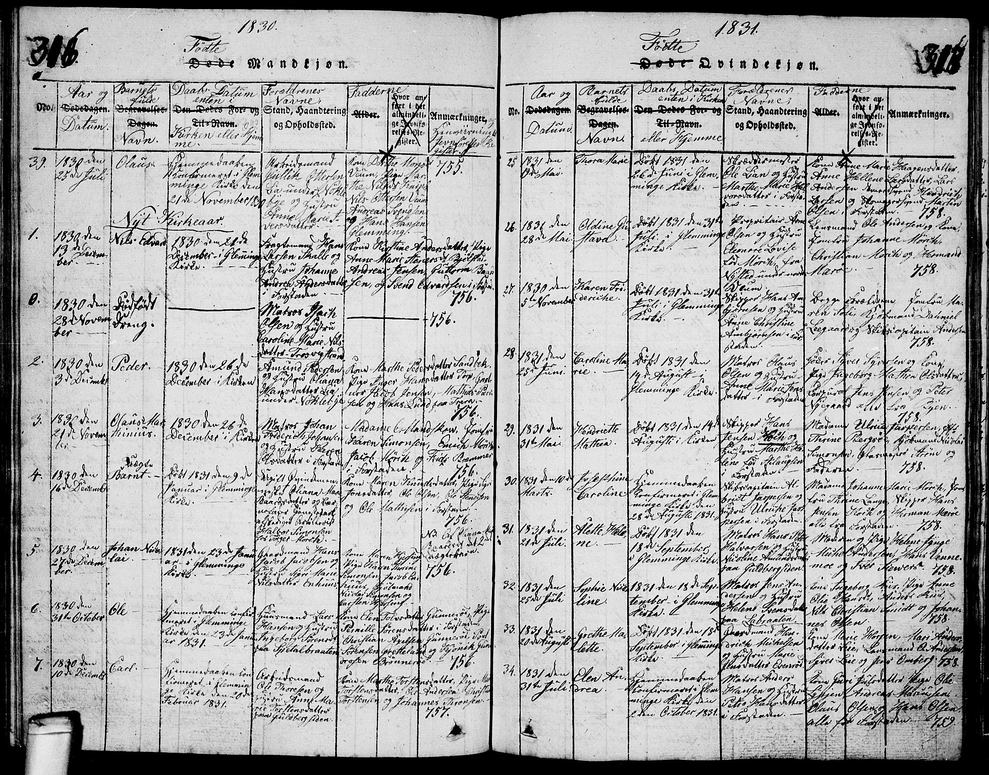 Glemmen prestekontor Kirkebøker, SAO/A-10908/G/Ga/L0001: Parish register (copy) no. 1, 1816-1838, p. 316-317