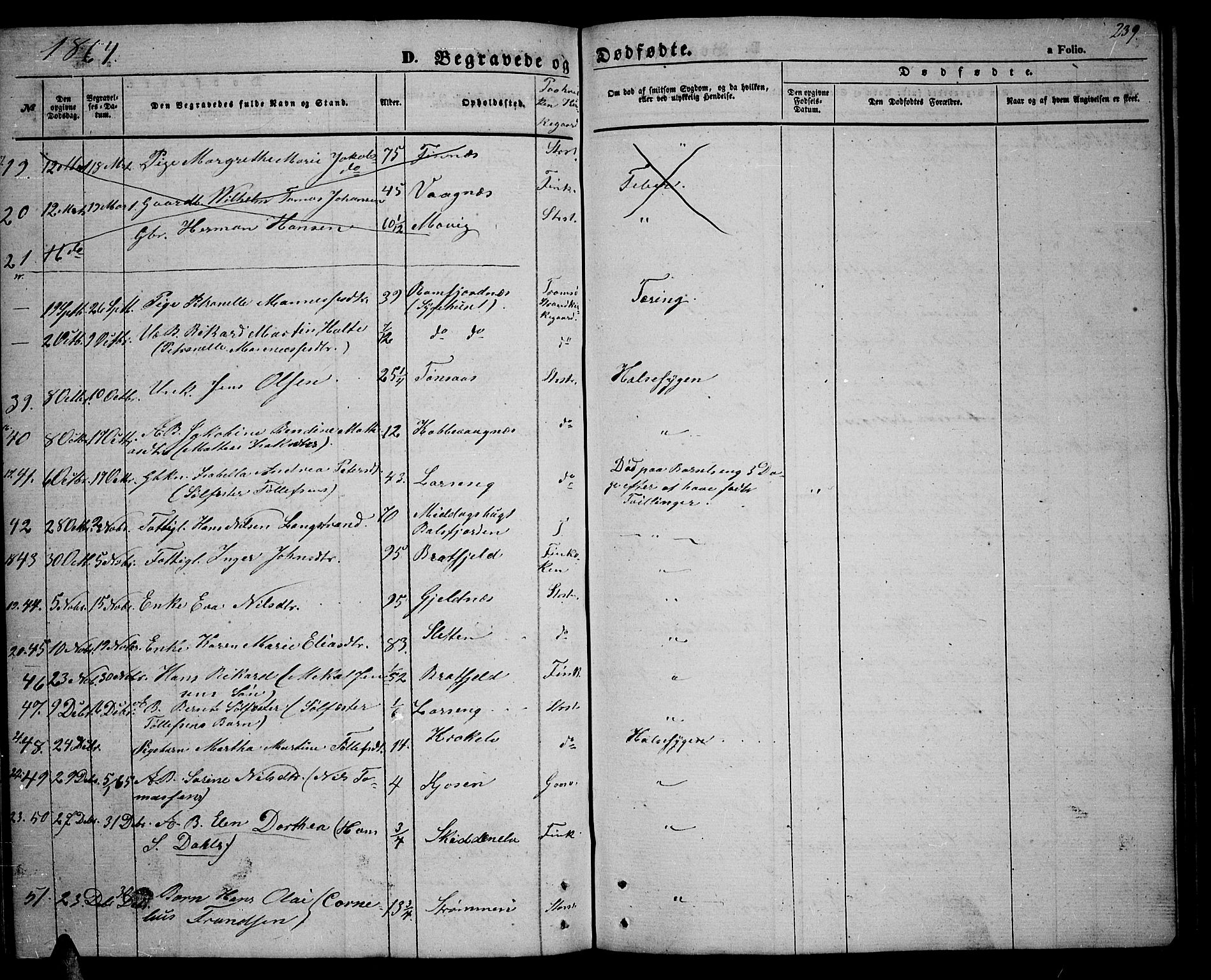 Tromsøysund sokneprestkontor, AV/SATØ-S-1304/G/Gb/L0001klokker: Parish register (copy) no. 1, 1857-1869, p. 239