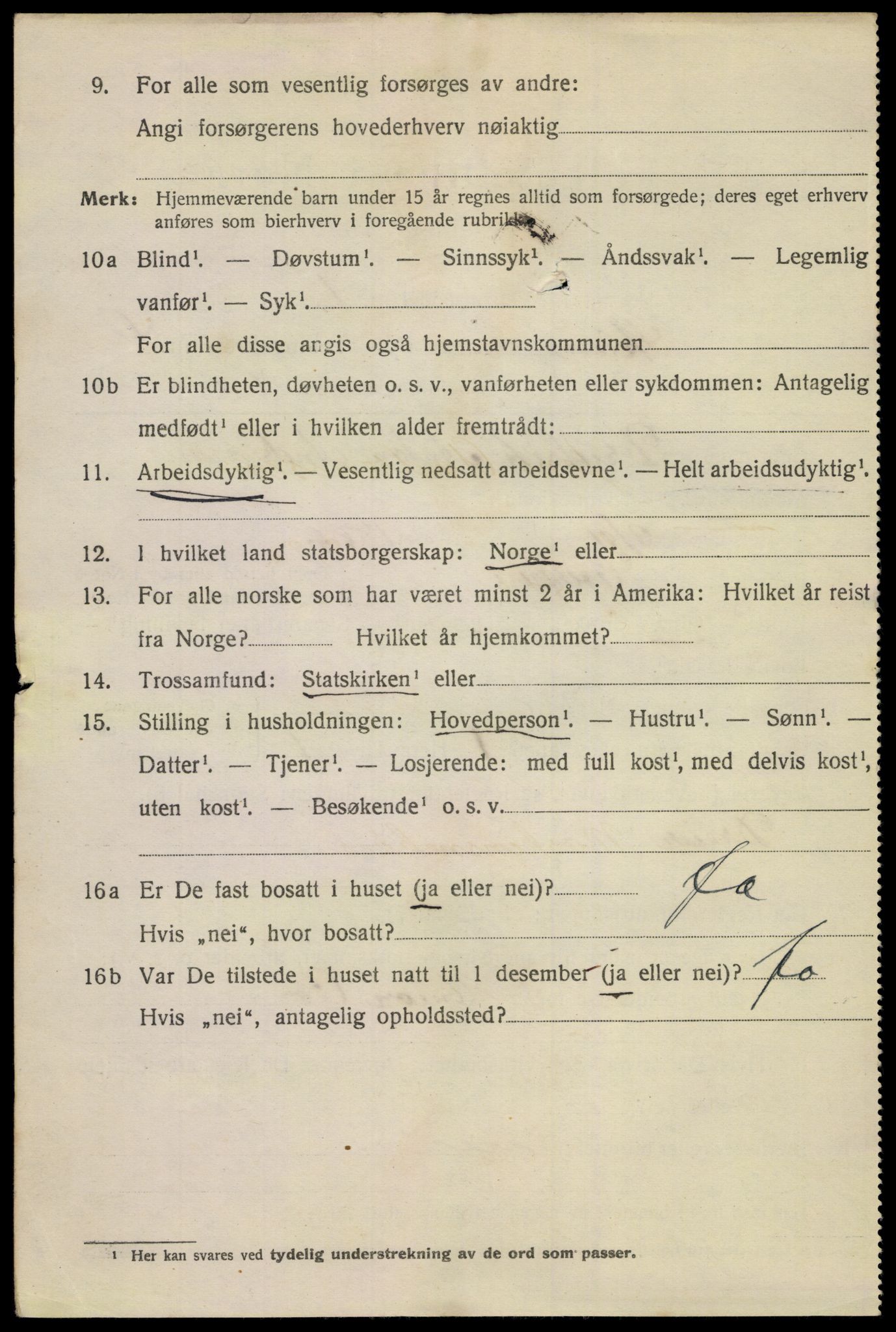 SAKO, 1920 census for Skien, 1920, p. 16823