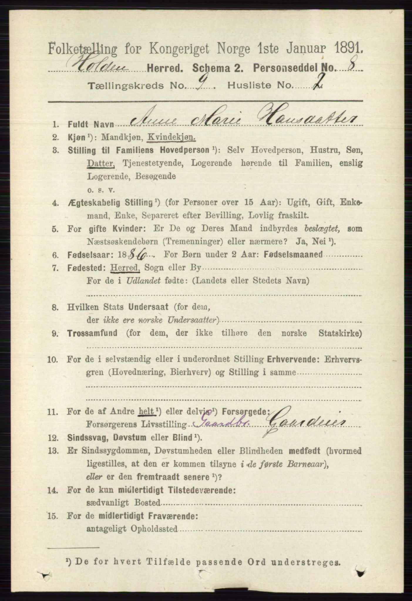 RA, 1891 census for 0819 Holla, 1891, p. 4098