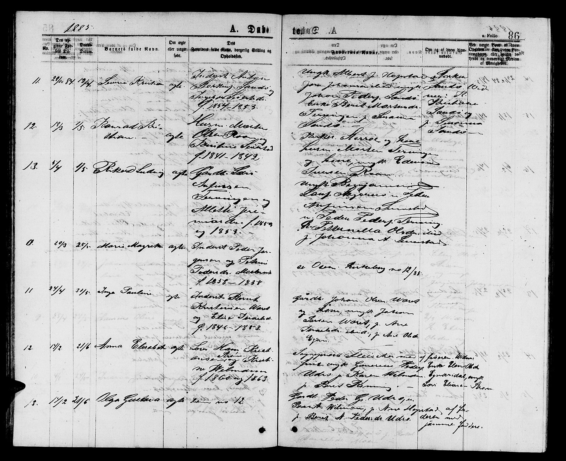 Ministerialprotokoller, klokkerbøker og fødselsregistre - Sør-Trøndelag, AV/SAT-A-1456/657/L0715: Parish register (copy) no. 657C02, 1873-1888, p. 86