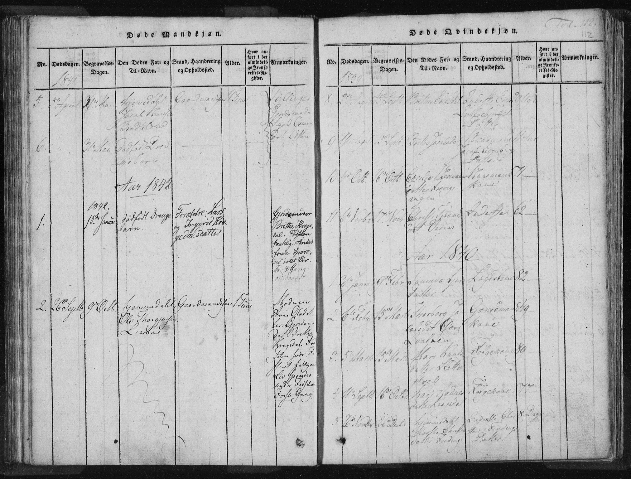 Vikedal sokneprestkontor, AV/SAST-A-101840/01/IV: Parish register (official) no. A 5, 1817-1850, p. 112