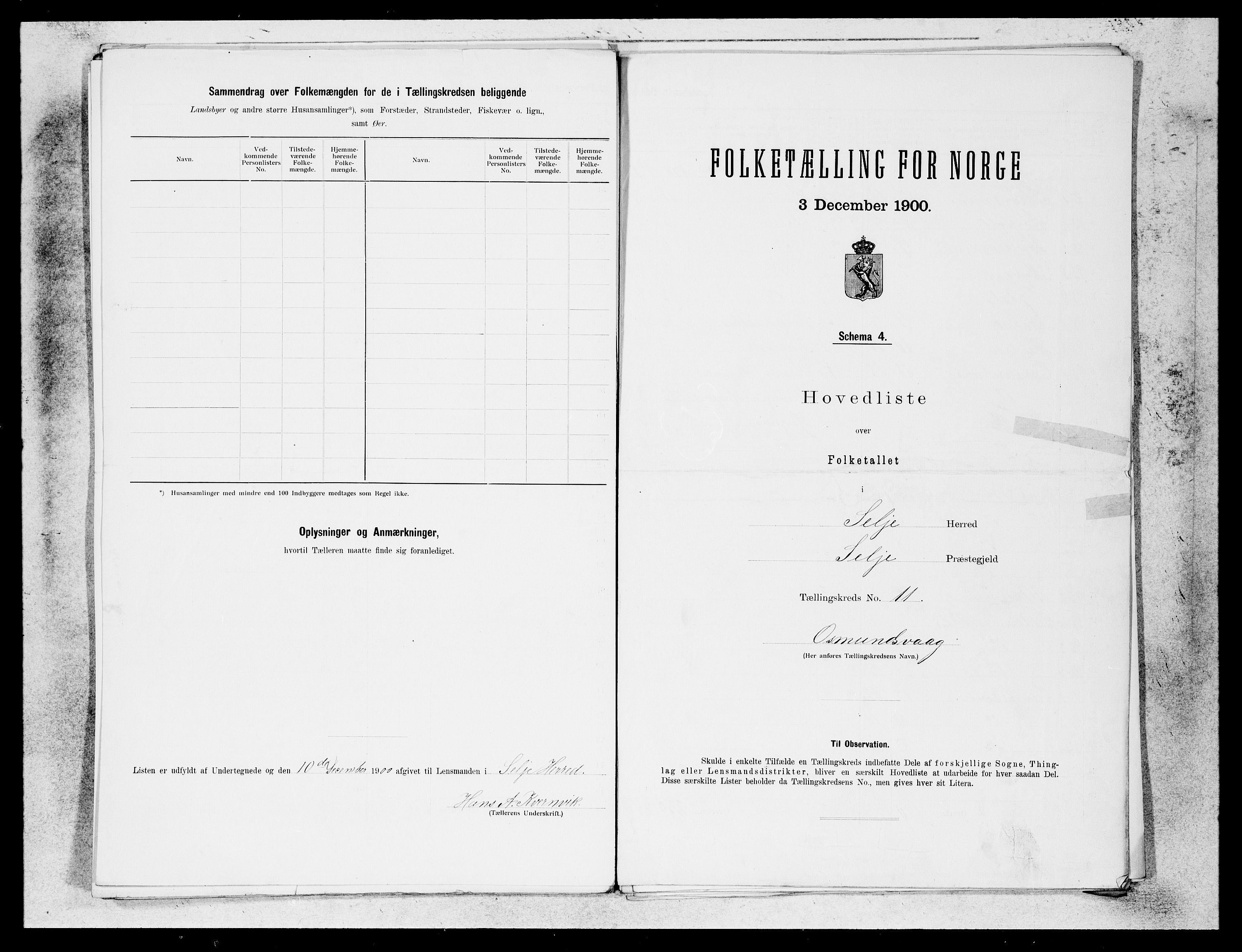 SAB, 1900 census for Selje, 1900, p. 21