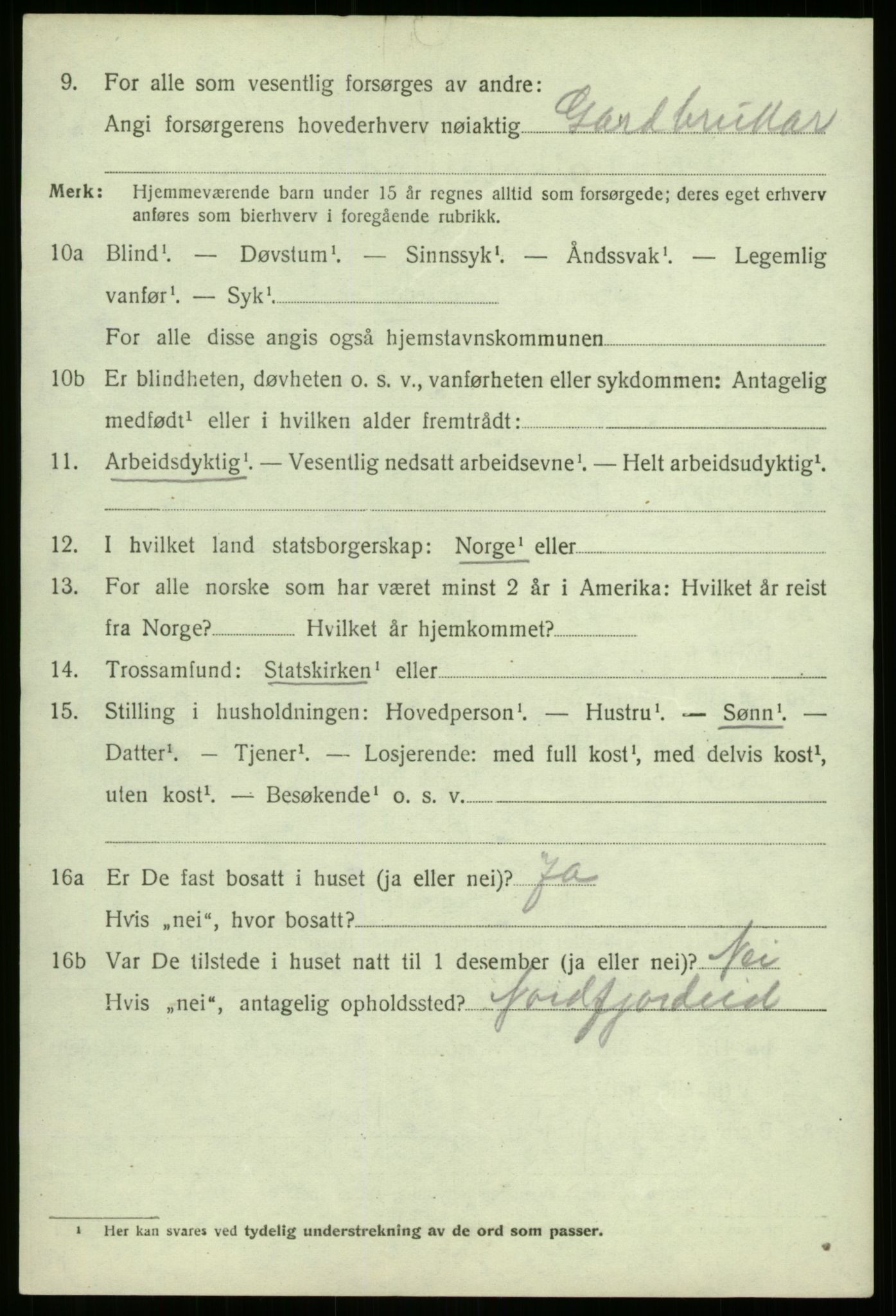 SAB, 1920 census for Eid, 1920, p. 4991