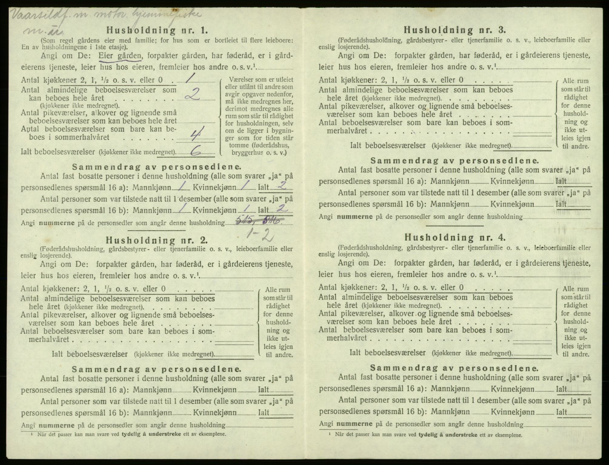 SAB, 1920 census for Bremnes, 1920, p. 773