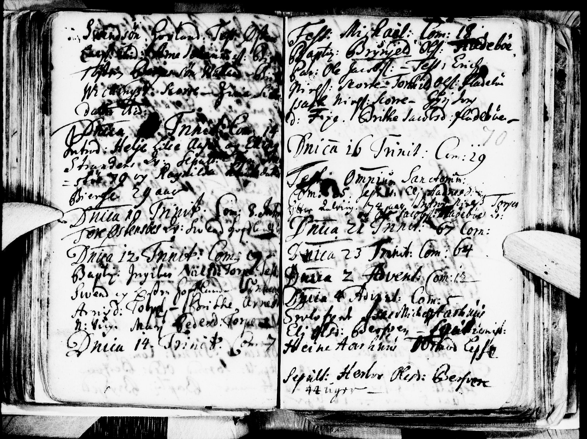 Kvam sokneprestembete, SAB/A-76201/H/Haa: Parish register (official) no. A 1, 1690-1741, p. 70
