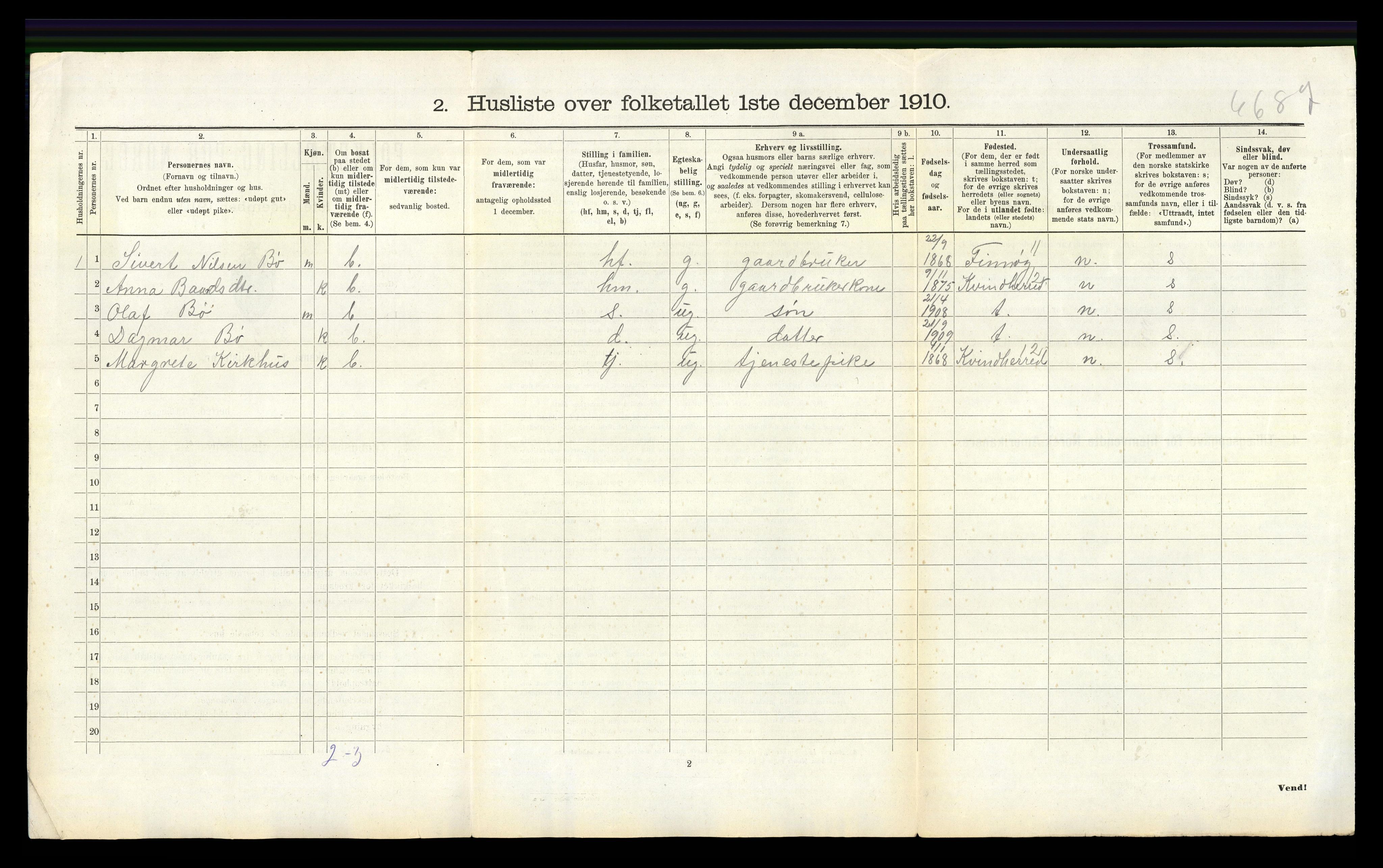 RA, 1910 census for Hetland, 1910, p. 640