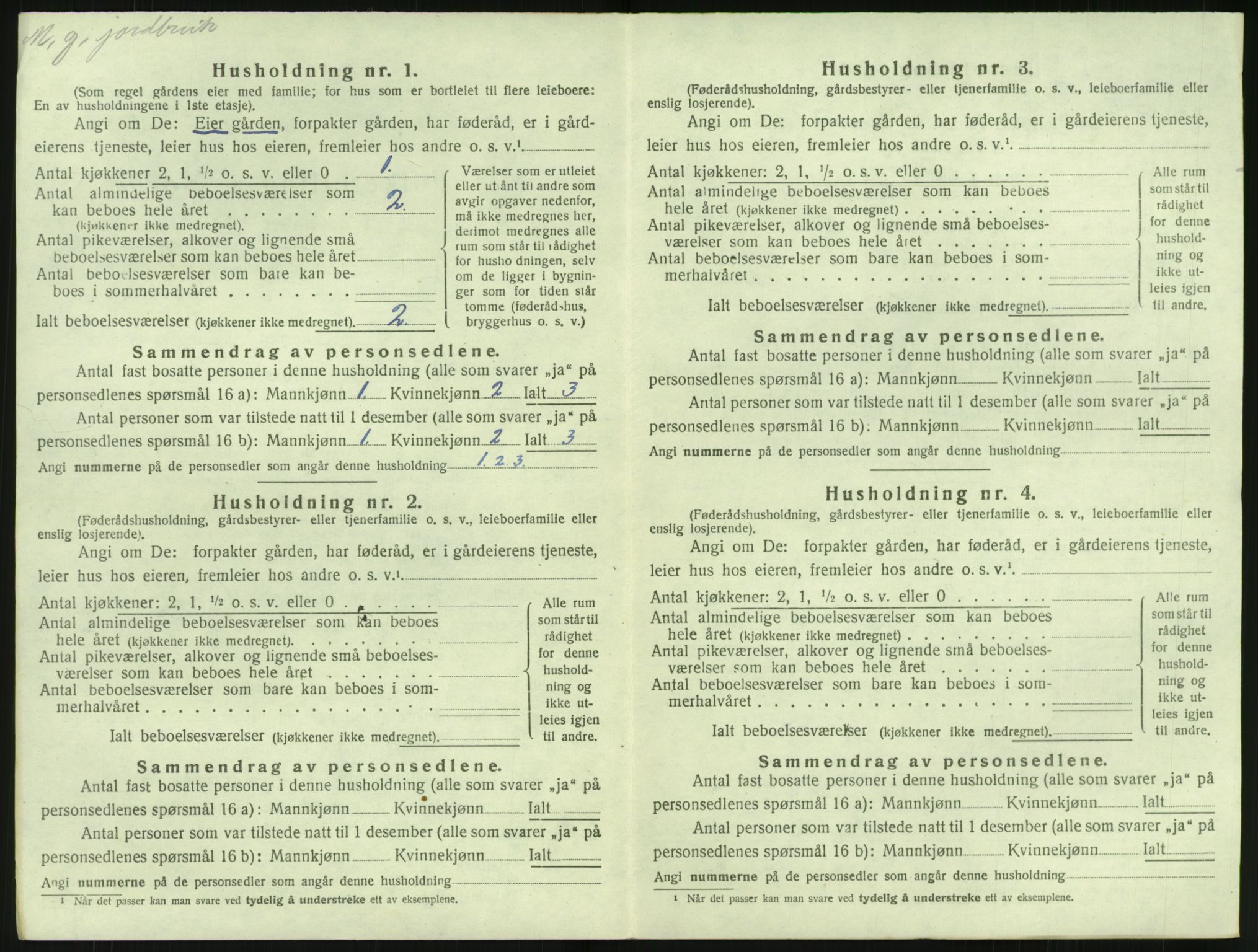 SAK, 1920 census for Holt, 1920, p. 319