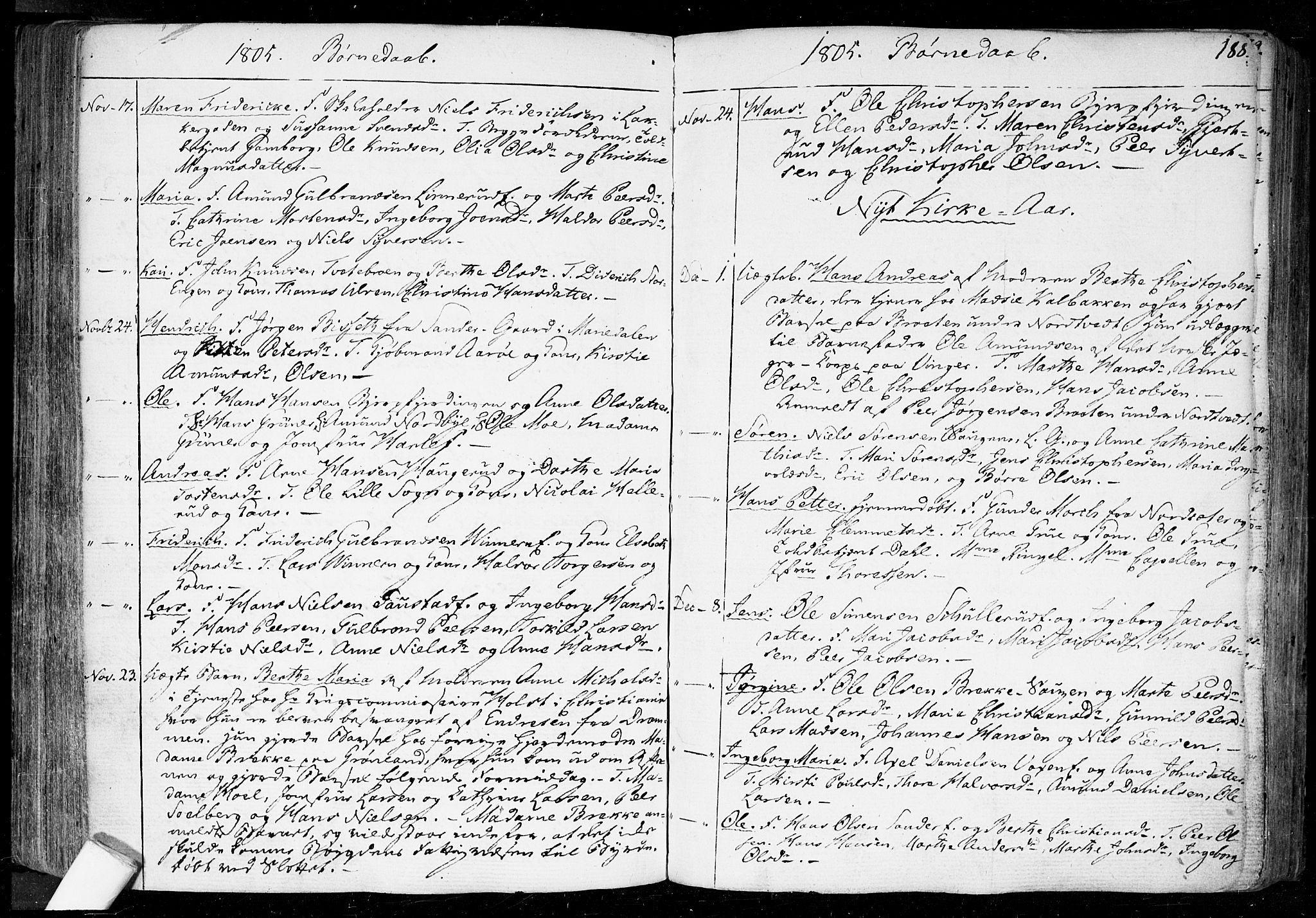 Aker prestekontor kirkebøker, SAO/A-10861/F/L0010: Parish register (official) no. 10, 1786-1809, p. 188