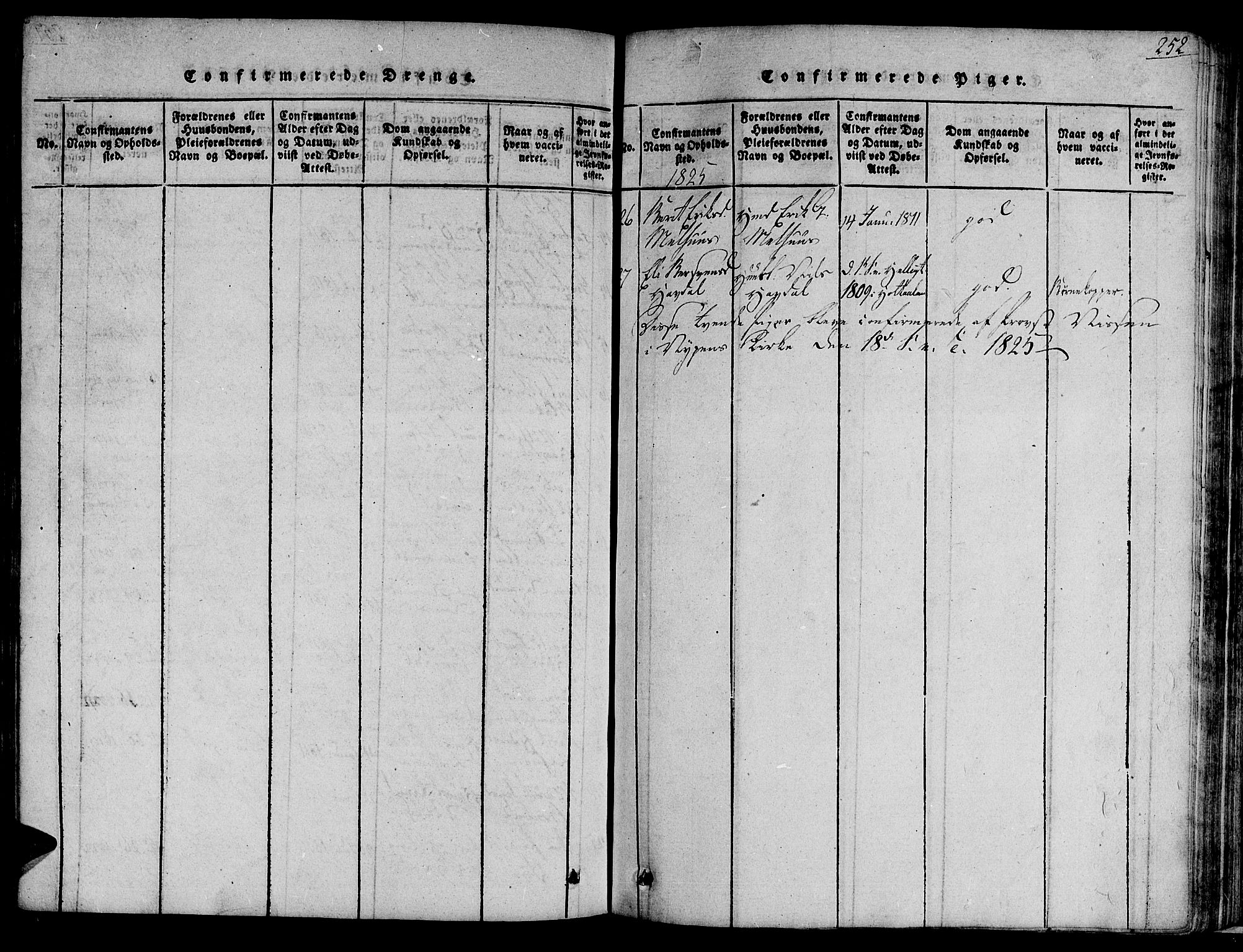 Ministerialprotokoller, klokkerbøker og fødselsregistre - Sør-Trøndelag, SAT/A-1456/691/L1065: Parish register (official) no. 691A03 /1, 1816-1826, p. 252
