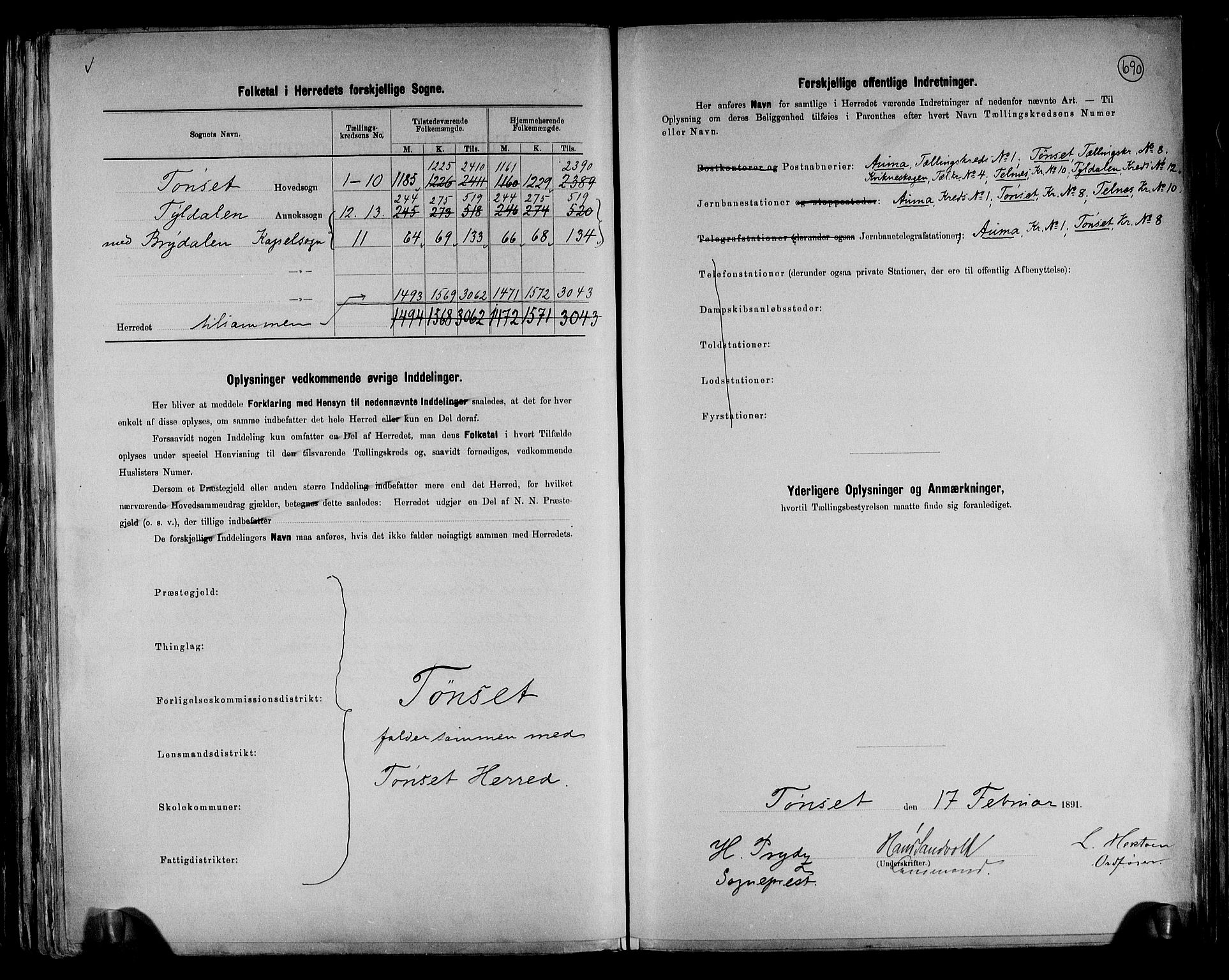 RA, 1891 census for 0437 Tynset, 1891, p. 3