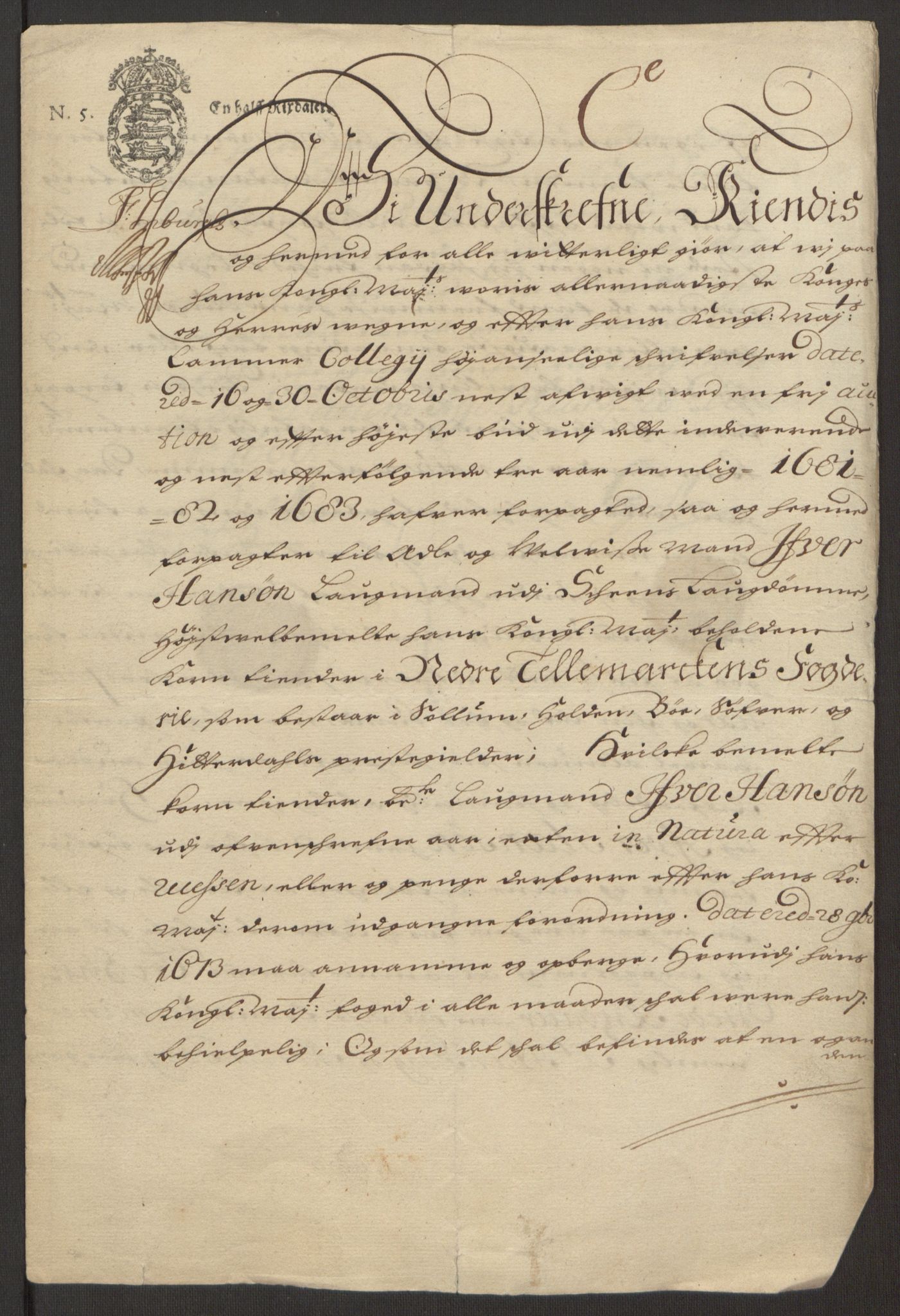 Rentekammeret inntil 1814, Reviderte regnskaper, Fogderegnskap, RA/EA-4092/R35/L2076: Fogderegnskap Øvre og Nedre Telemark, 1680-1684, p. 244