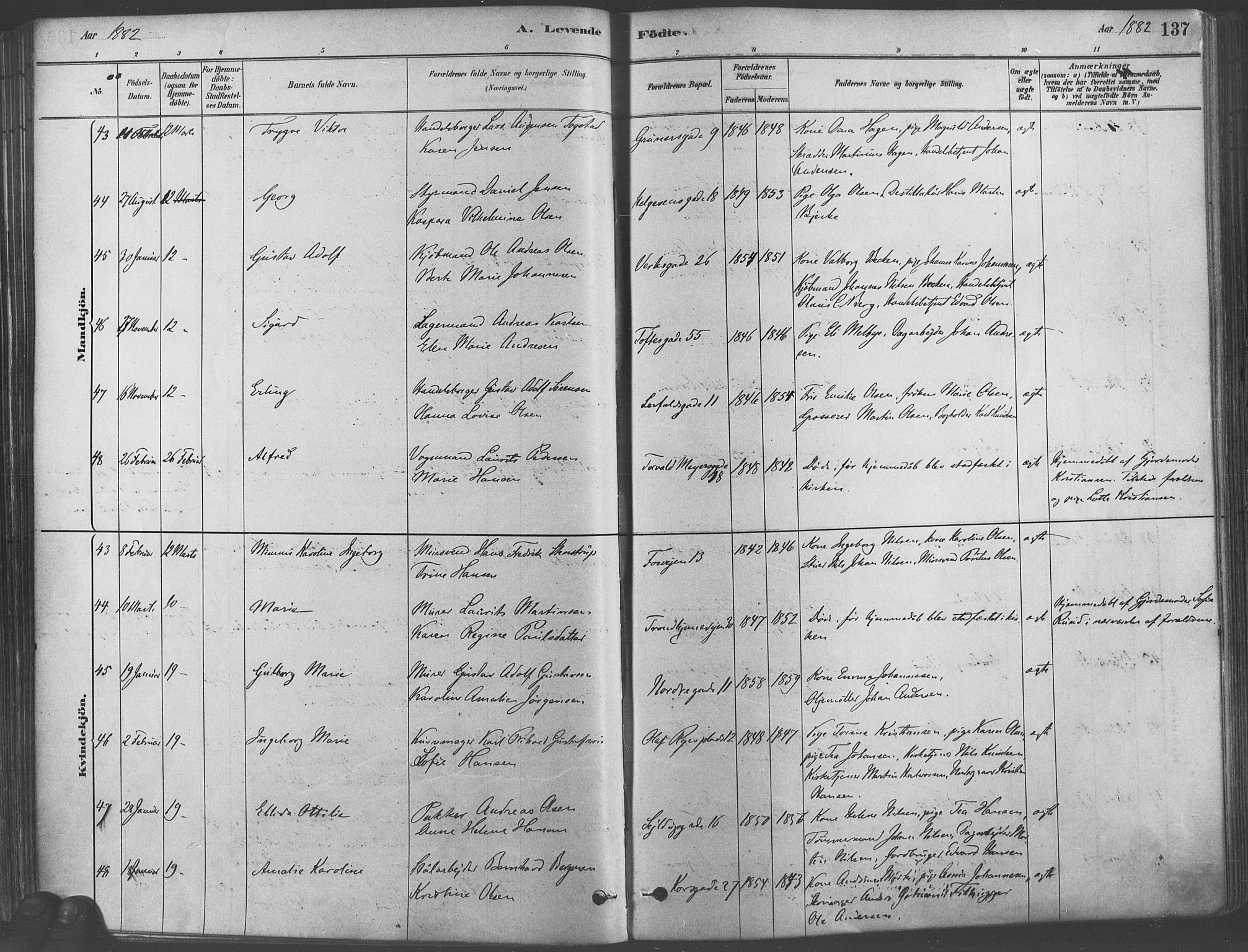 Paulus prestekontor Kirkebøker, AV/SAO-A-10871/F/Fa/L0003: Parish register (official) no. 3, 1879-1887, p. 137