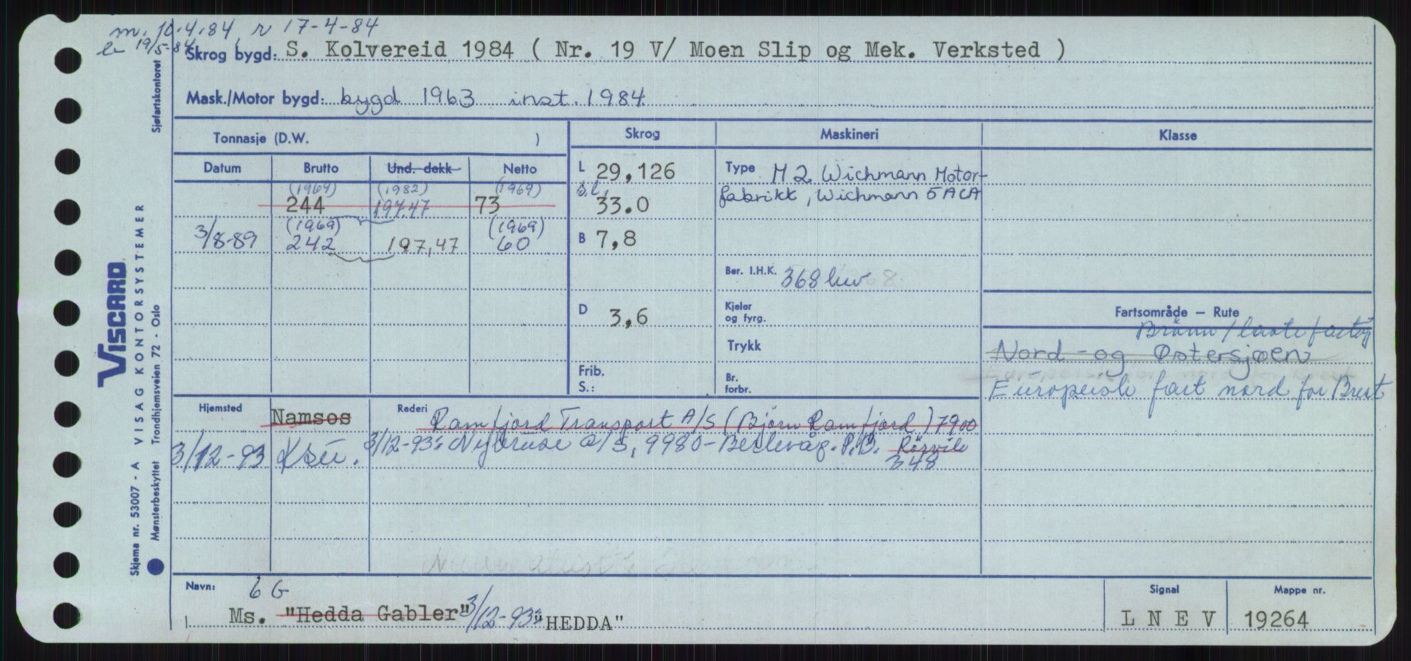 Sjøfartsdirektoratet med forløpere, Skipsmålingen, RA/S-1627/H/Ha/L0002/0002: Fartøy, Eik-Hill / Fartøy, G-Hill, p. 735