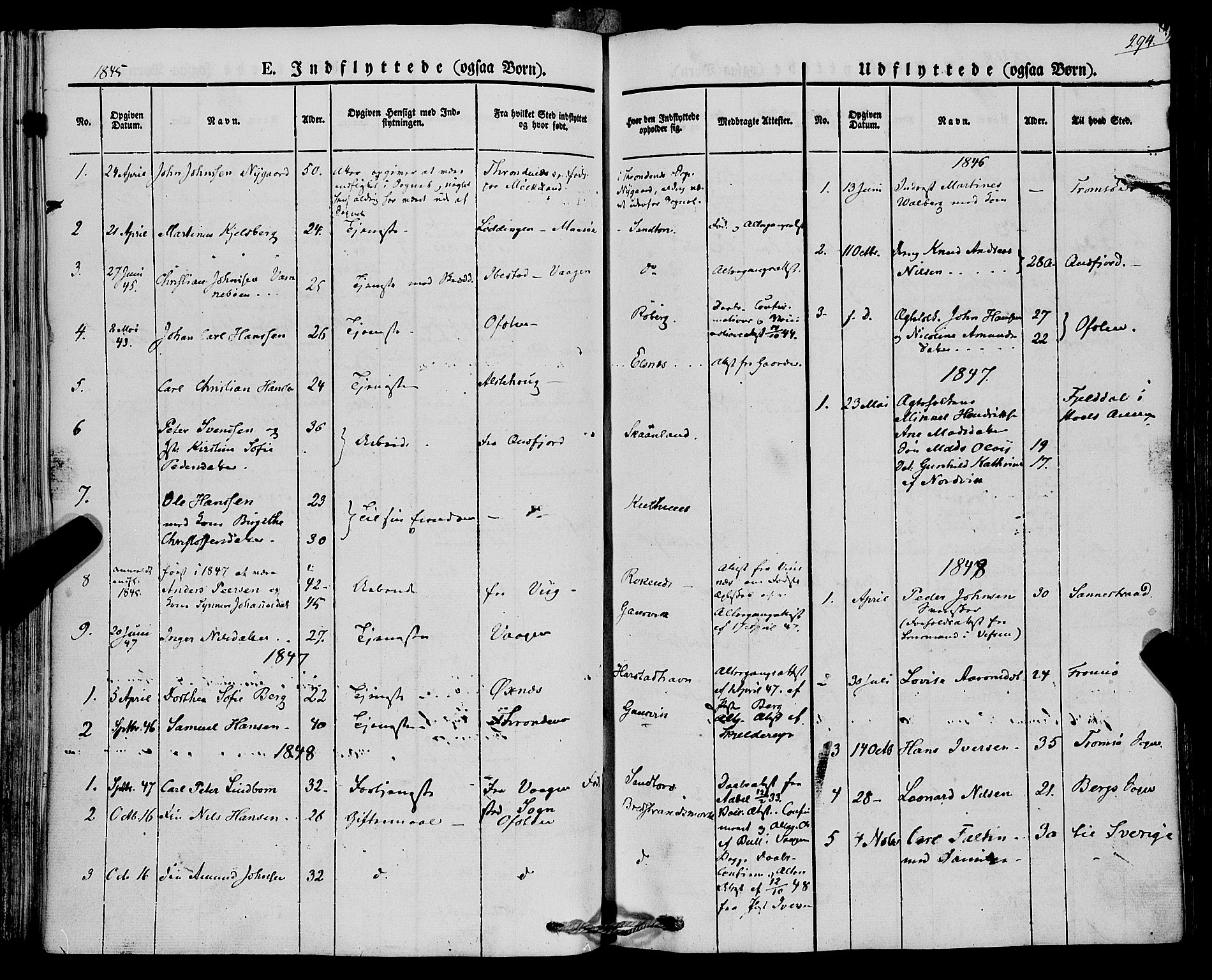 Trondenes sokneprestkontor, AV/SATØ-S-1319/H/Ha/L0009kirke: Parish register (official) no. 9, 1841-1852, p. 294