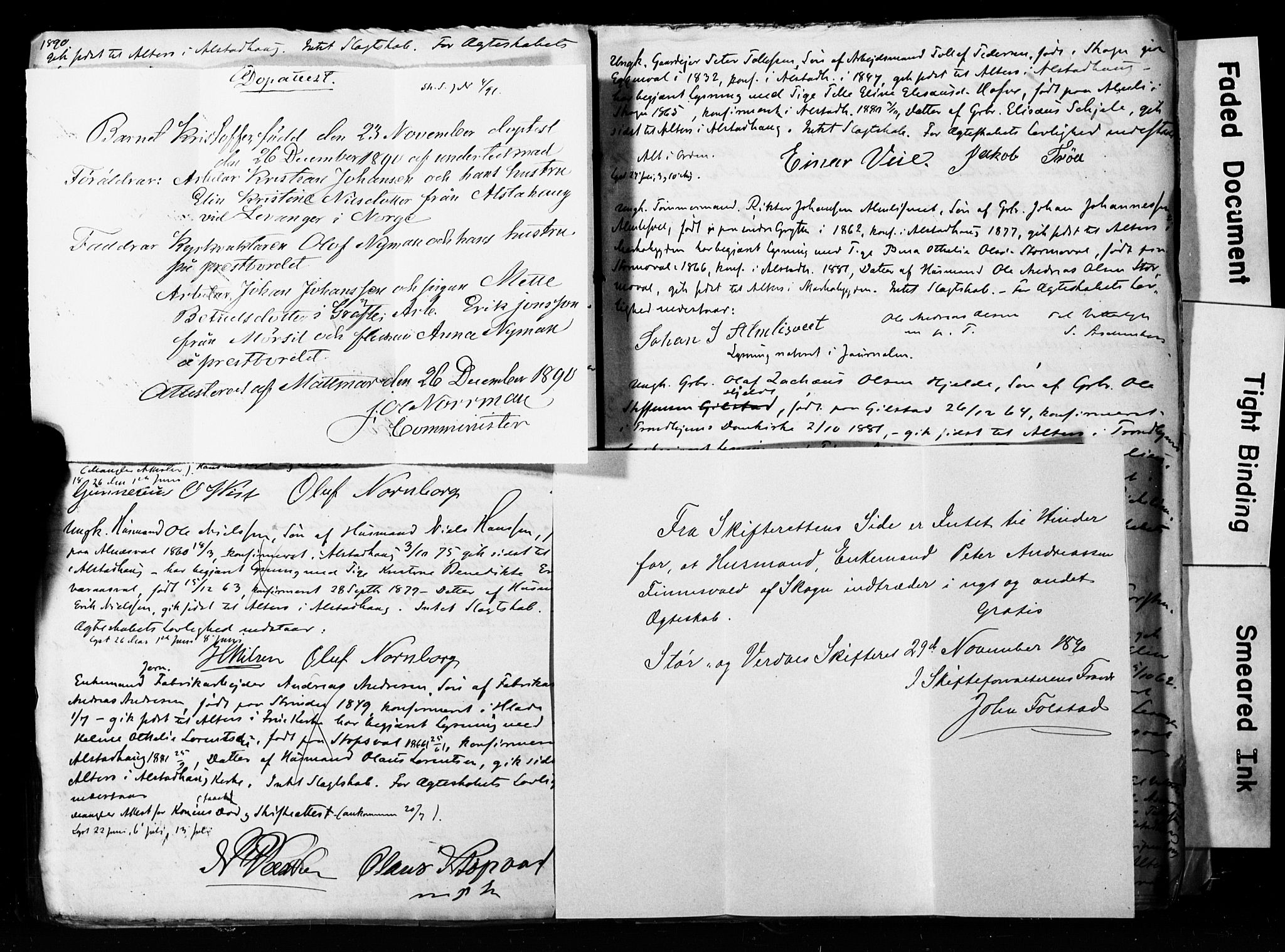 Ministerialprotokoller, klokkerbøker og fødselsregistre - Nord-Trøndelag, AV/SAT-A-1458/717/L0161: Best man's statements no. 717A11, 1850-1895