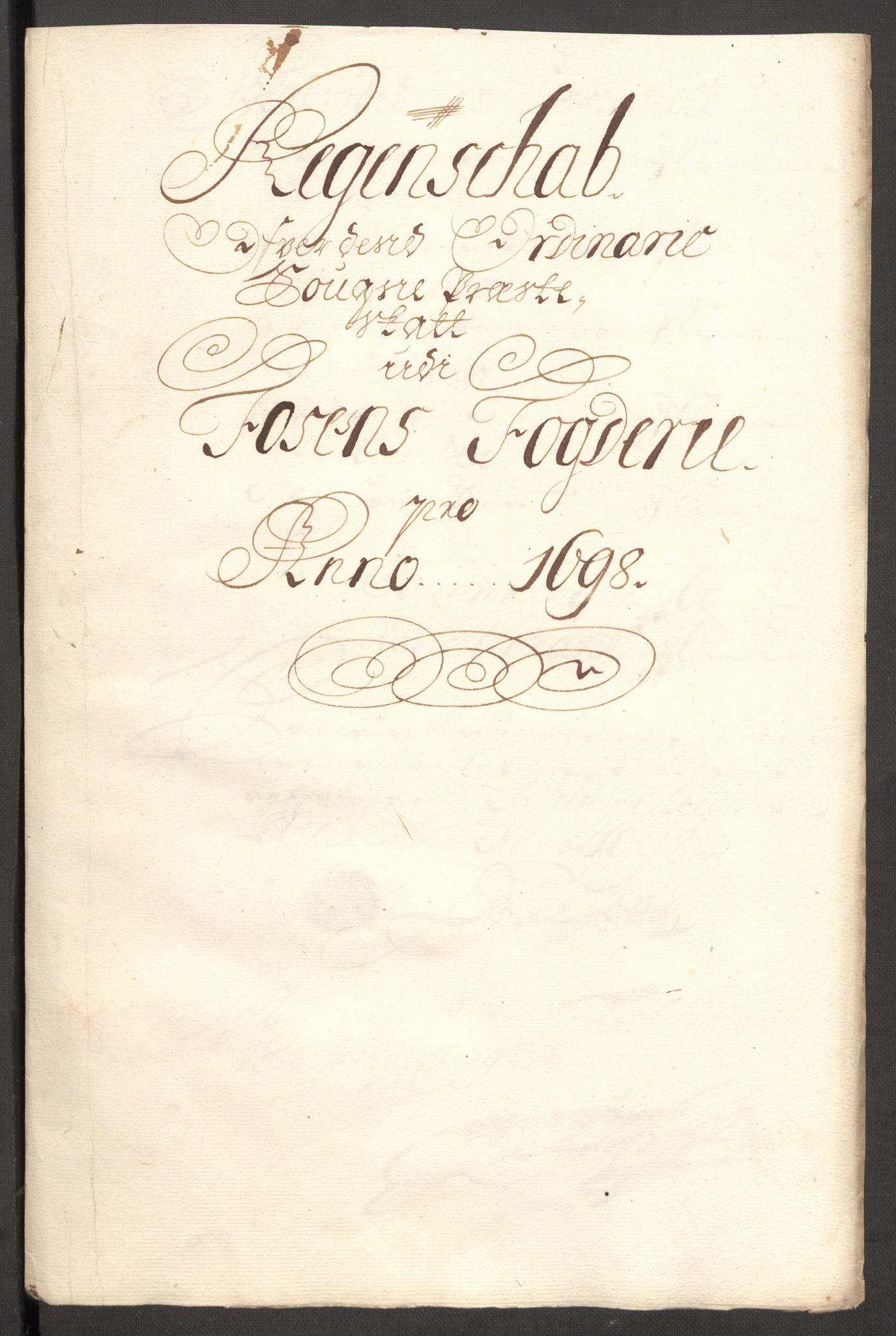 Rentekammeret inntil 1814, Reviderte regnskaper, Fogderegnskap, RA/EA-4092/R57/L3853: Fogderegnskap Fosen, 1698-1699, p. 144