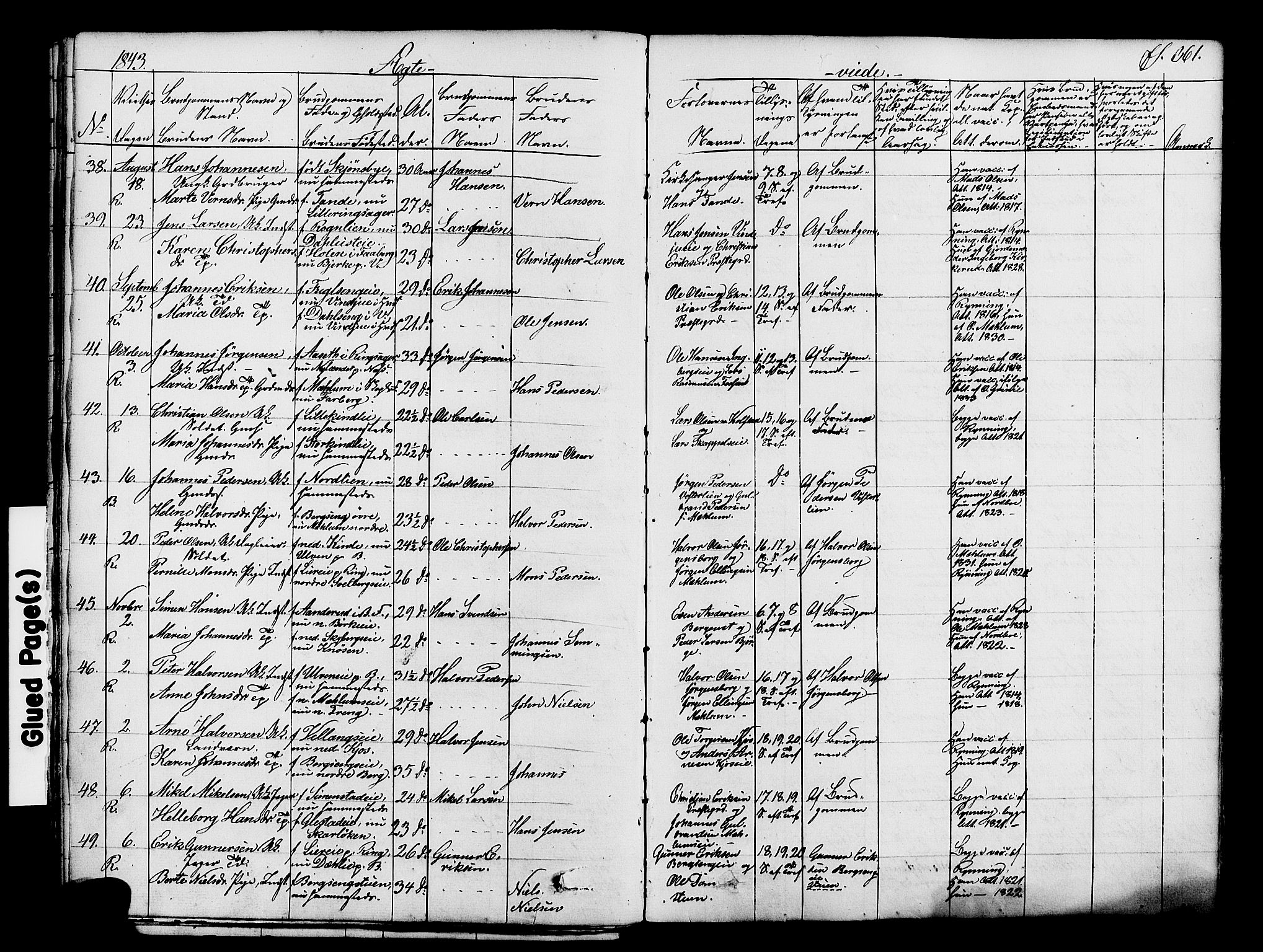 Ringsaker prestekontor, SAH/PREST-014/K/Ka/L0008: Parish register (official) no. 8, 1837-1850, p. 361