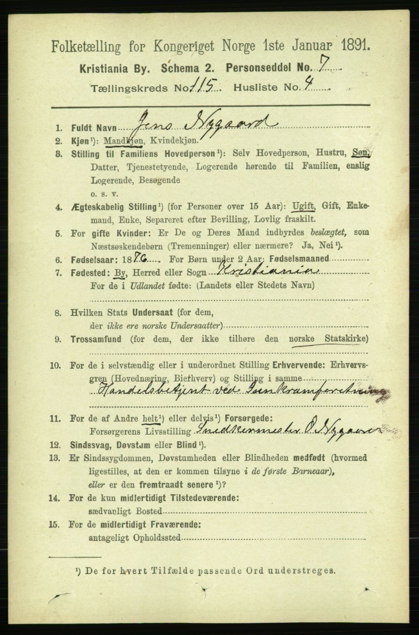 RA, 1891 census for 0301 Kristiania, 1891, p. 61731