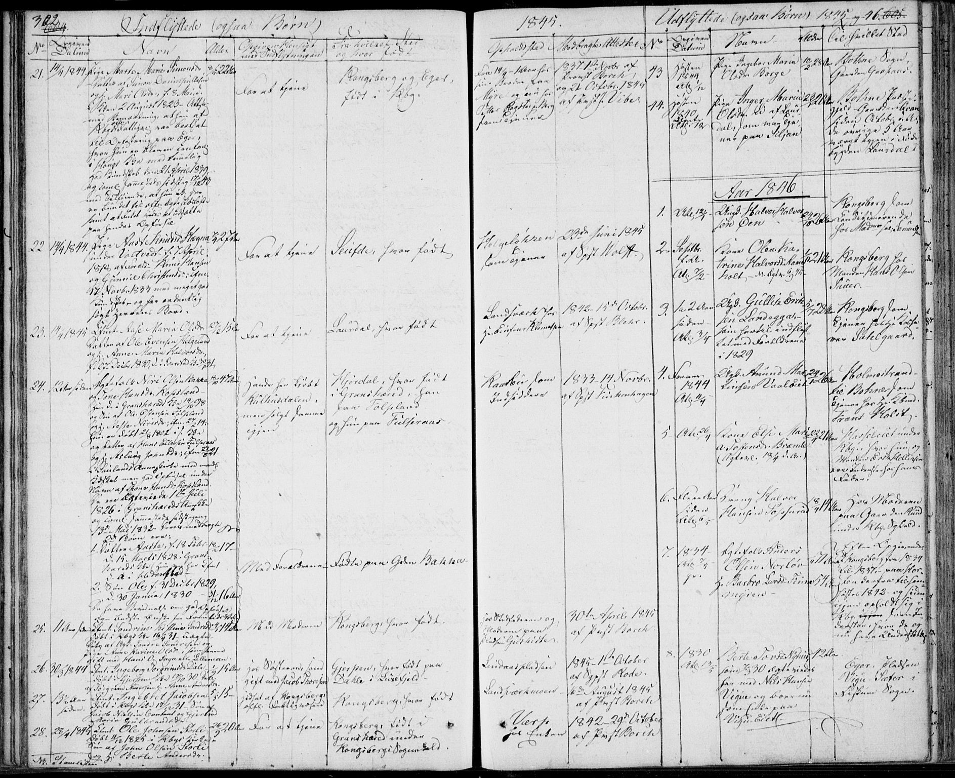 Sandsvær kirkebøker, SAKO/A-244/F/Fa/L0005: Parish register (official) no. I 5, 1840-1856, p. 604-605