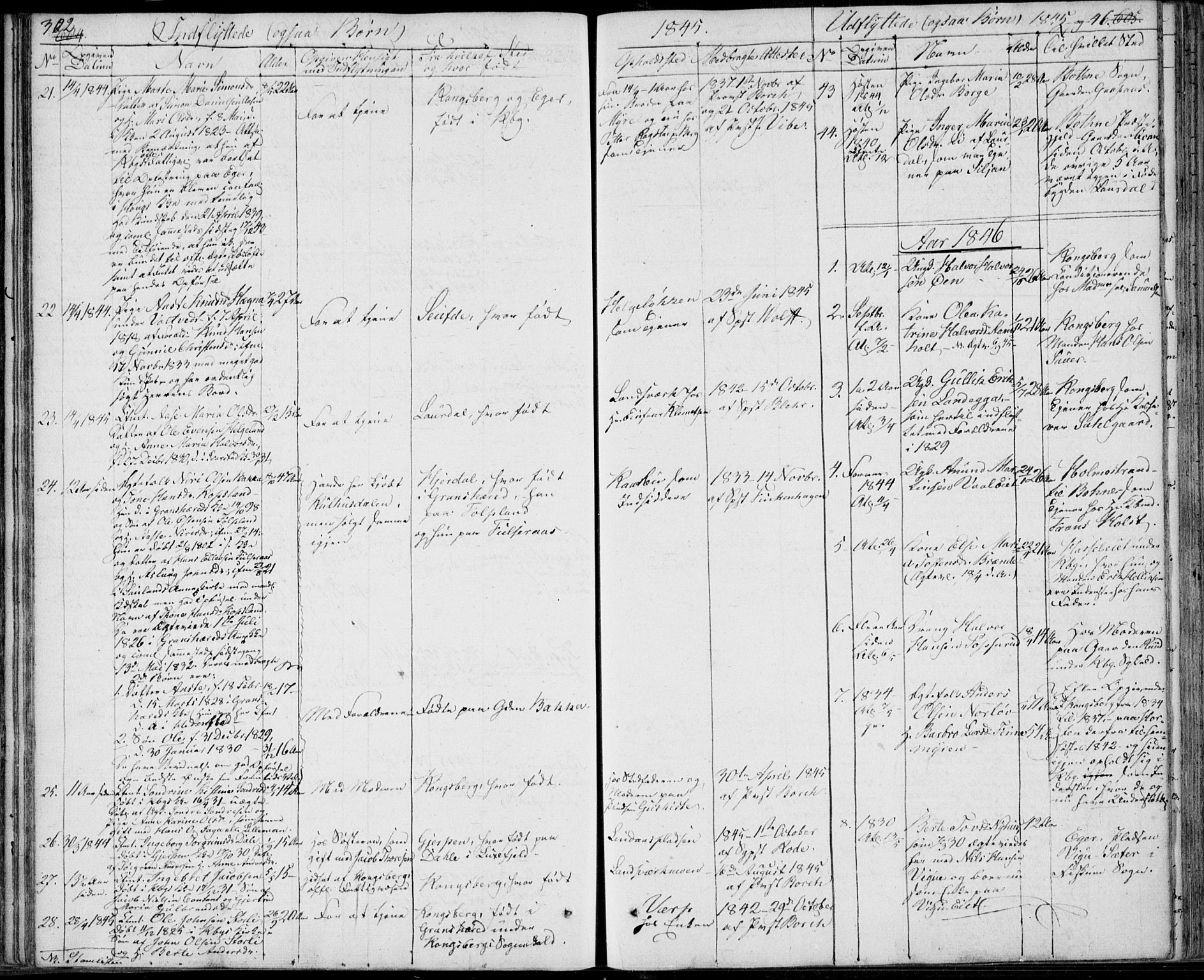 Sandsvær kirkebøker, AV/SAKO-A-244/F/Fa/L0005: Parish register (official) no. I 5, 1840-1856, p. 604-605